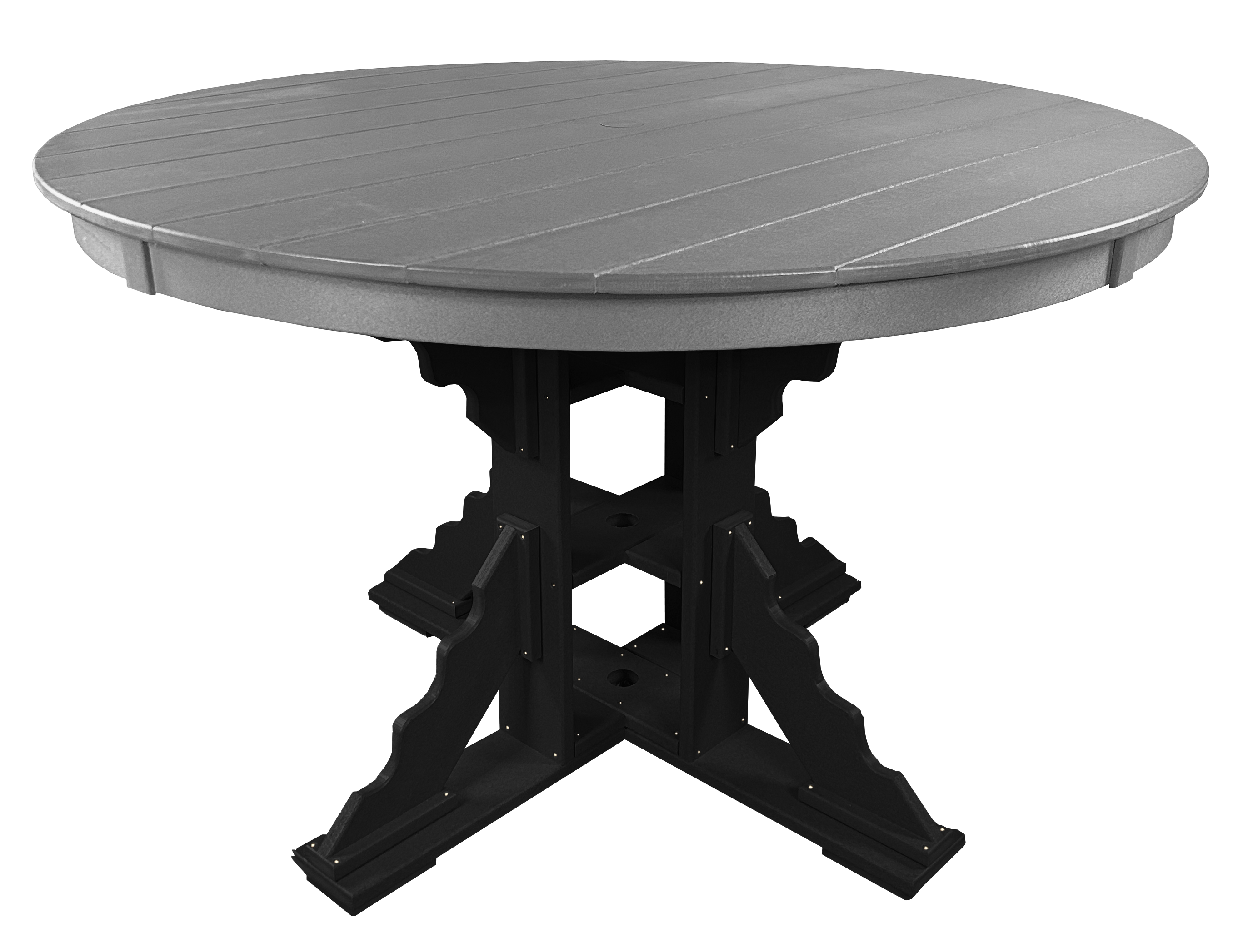 7-Piece 60”rd. Bridgewater Dining Set With Built In Cupholders