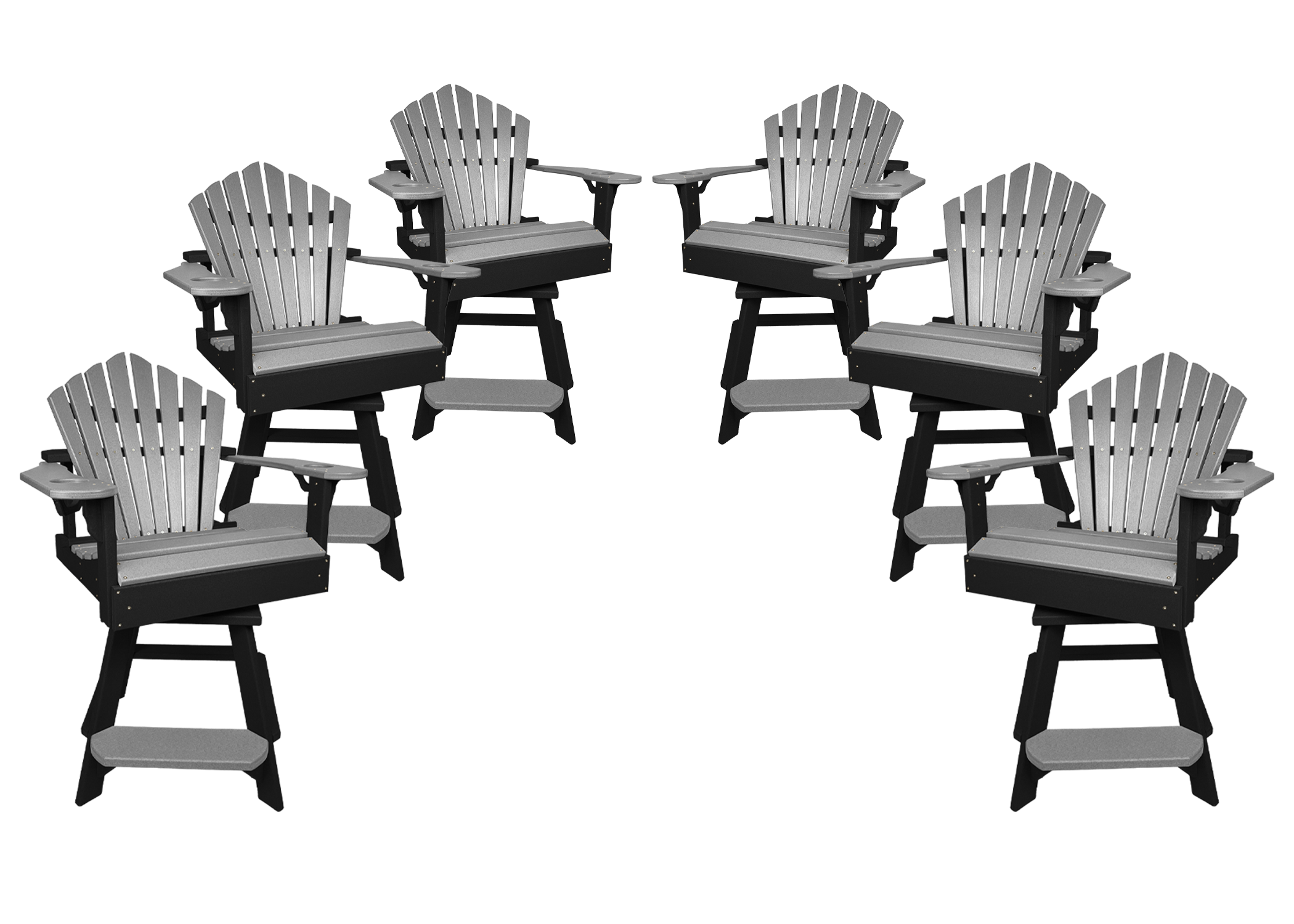 Set of 6 - Bridgewater Swivel Counter Chairs