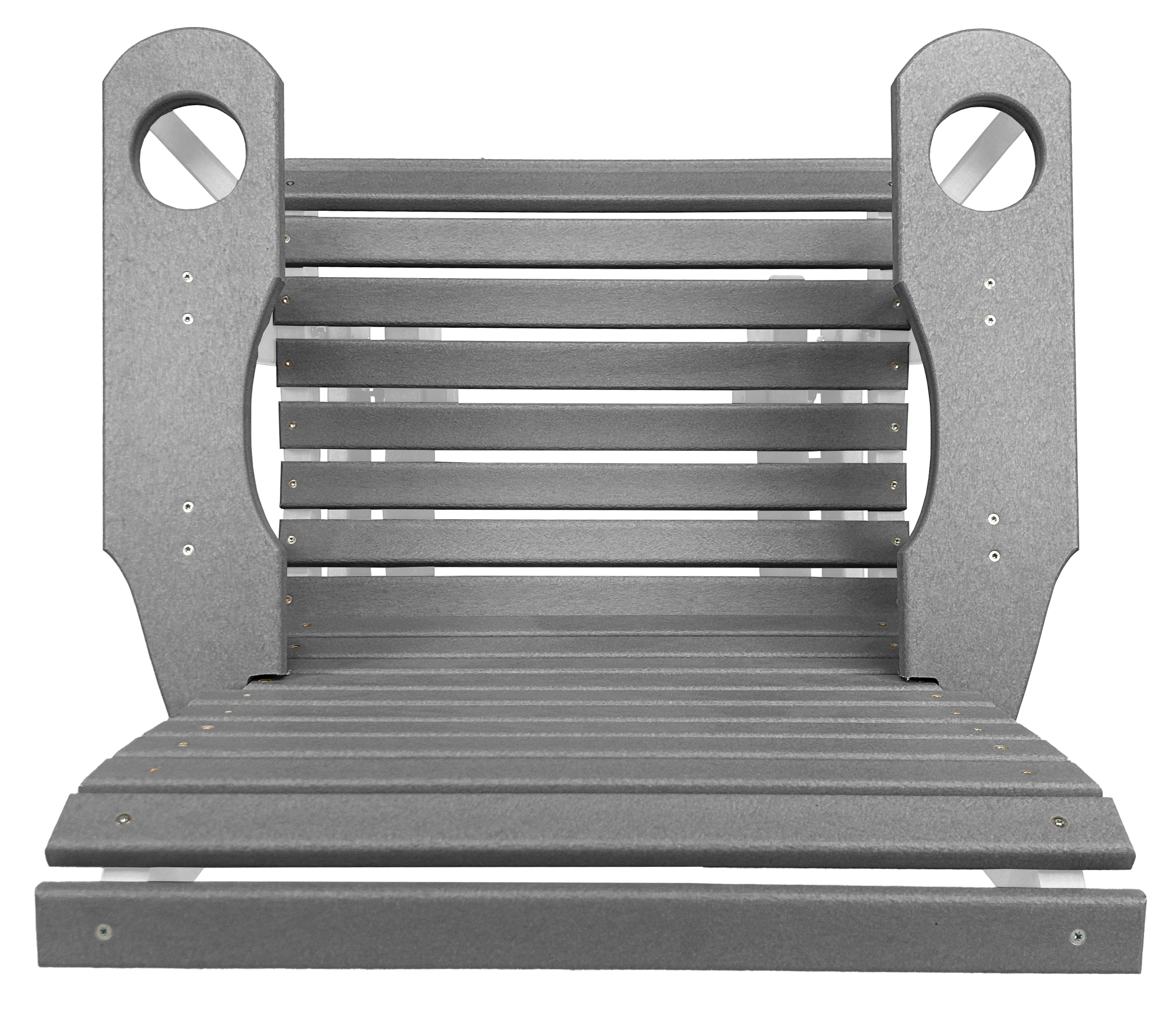 Set of 6 - Rolled Back Single Gliders With Built In Cup Holders
