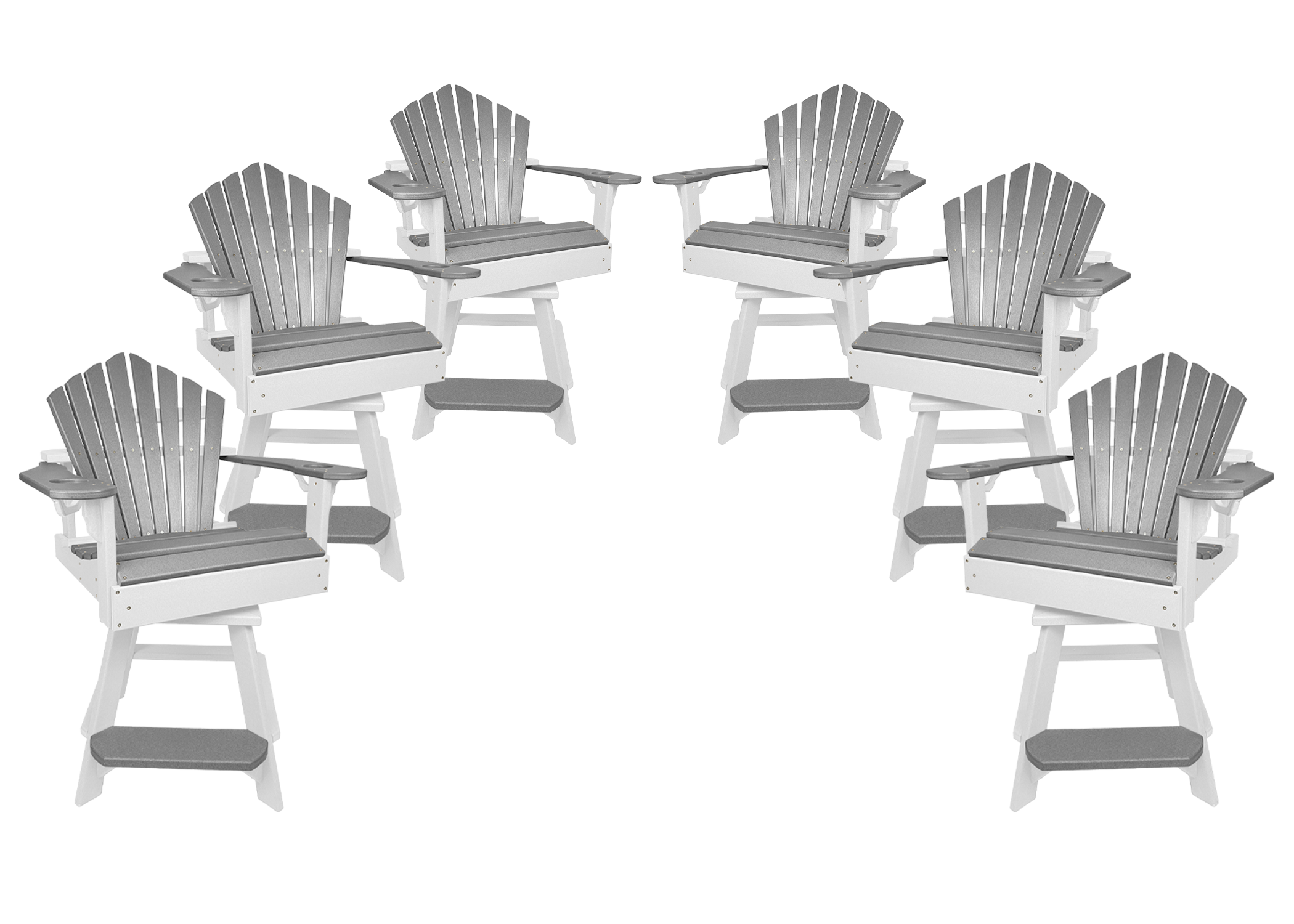 Set of 6 - Bridgewater Swivel Counter Chairs