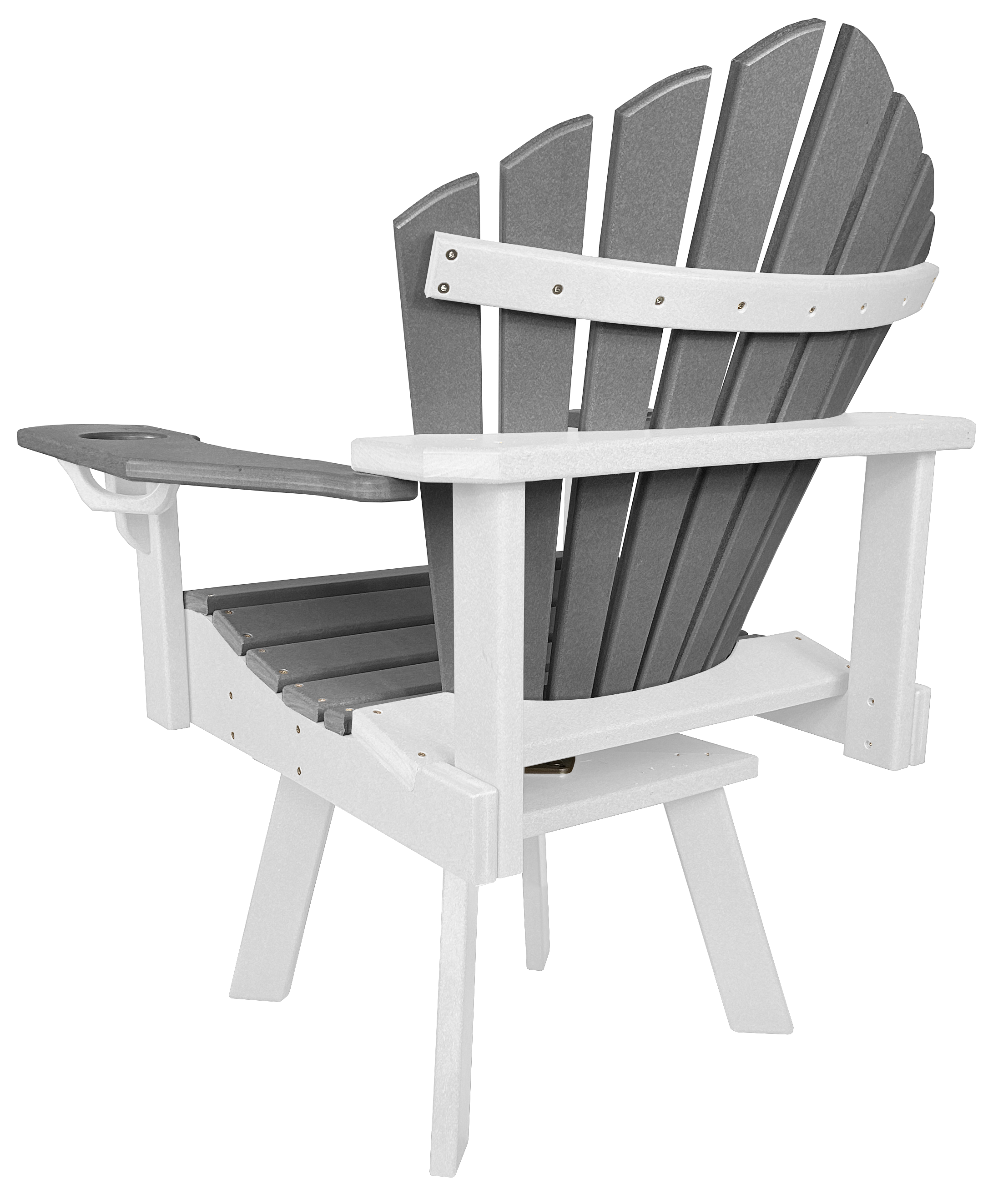 5-Piece 44”rd. Bridgewater Swivel Dining Set With Built In Cupholders