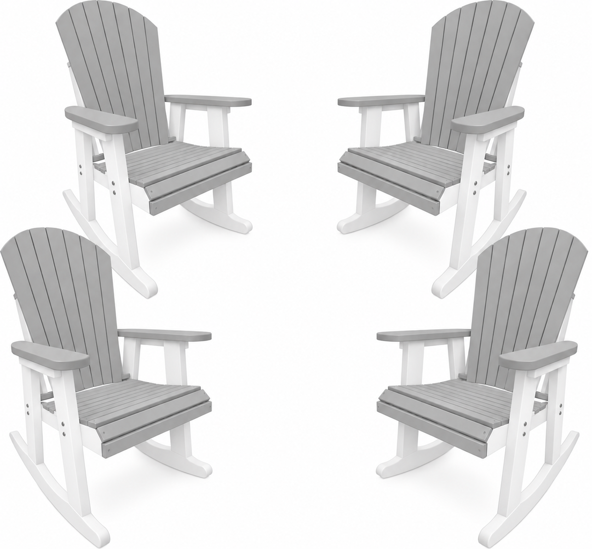 Set of 4 Adirondack Porch Rockers Lakeside Collection