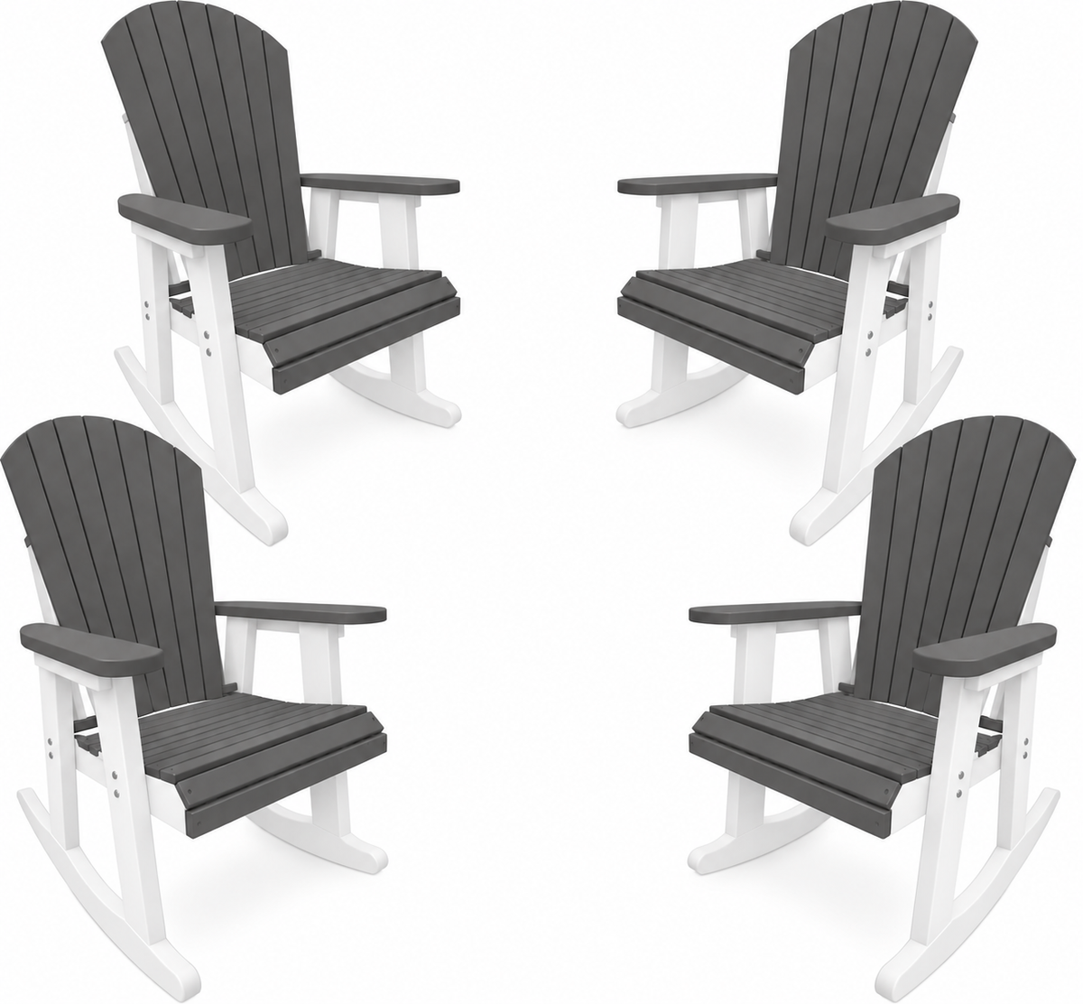 Set of 4 Adirondack Porch Rockers Lakeside Collection