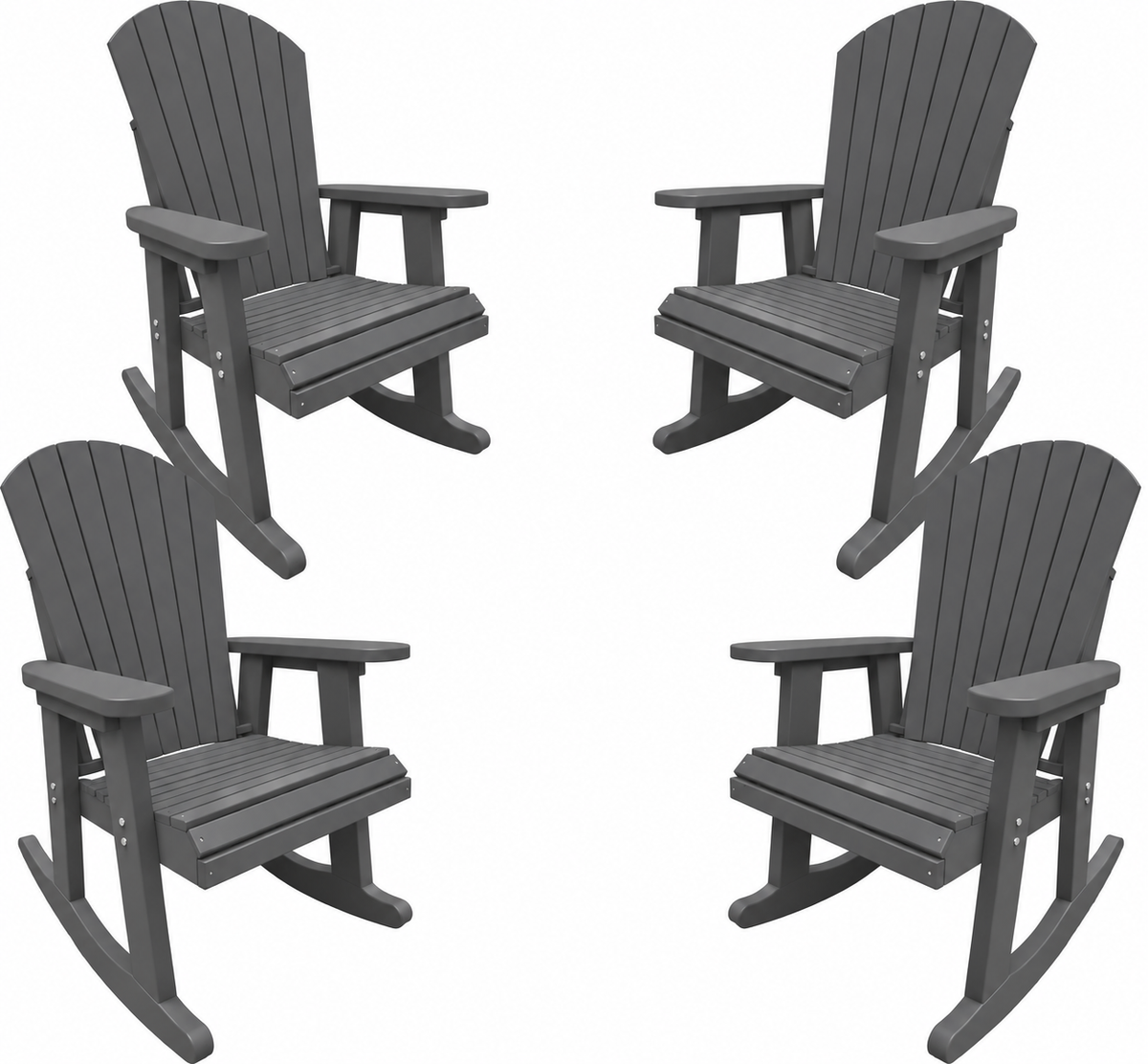 Set of 4 Adirondack Porch Rockers Lakeside Collection