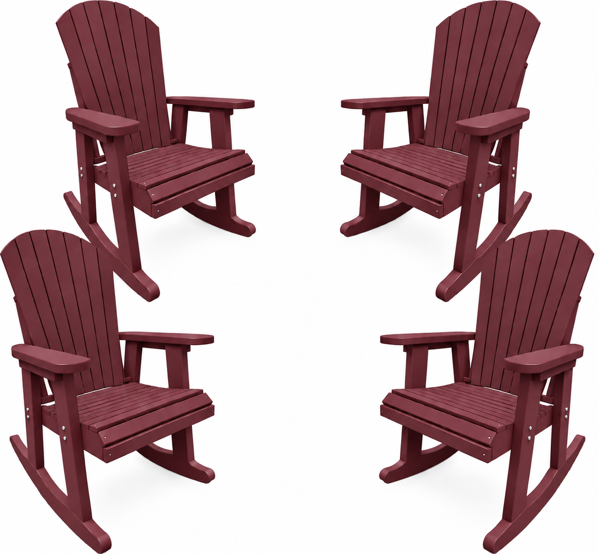 Set of 4 Adirondack Porch Rockers Lakeside Collection