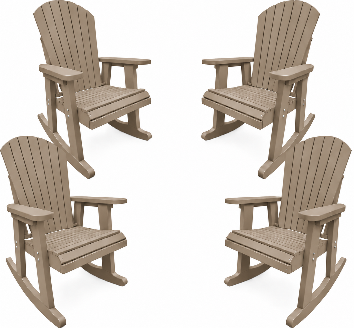Set of 4 Adirondack Porch Rockers Lakeside Collection