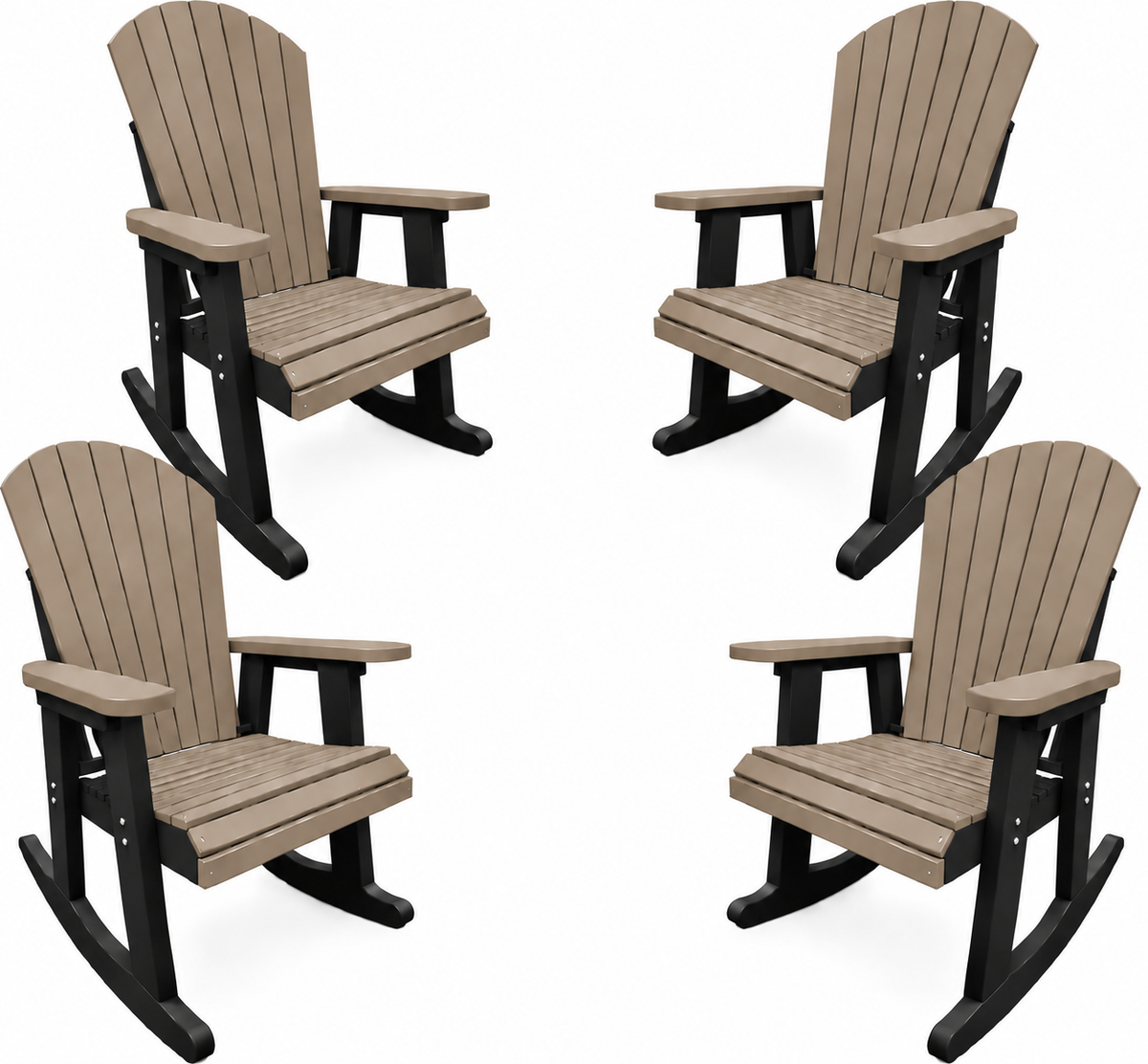 Set of 4 Adirondack Porch Rockers Lakeside Collection