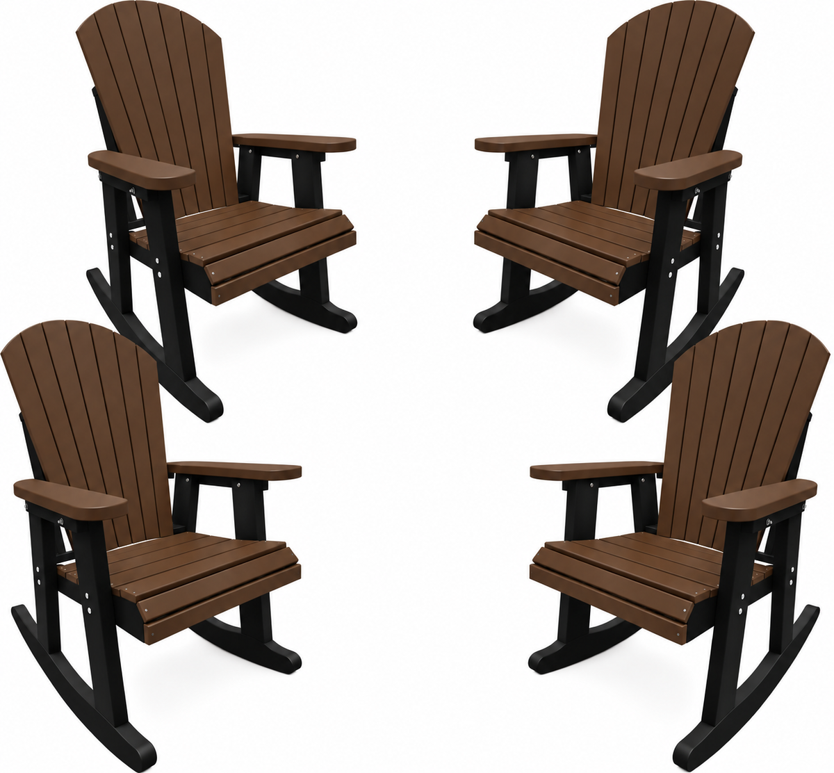 Set of 4 Adirondack Porch Rockers Lakeside Collection