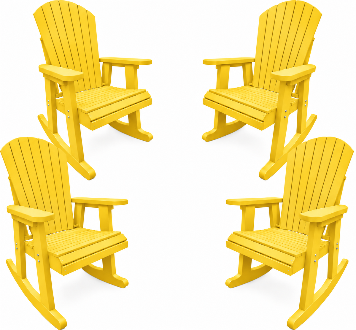 Set of 4 Adirondack Porch Rockers Lakeside Collection
