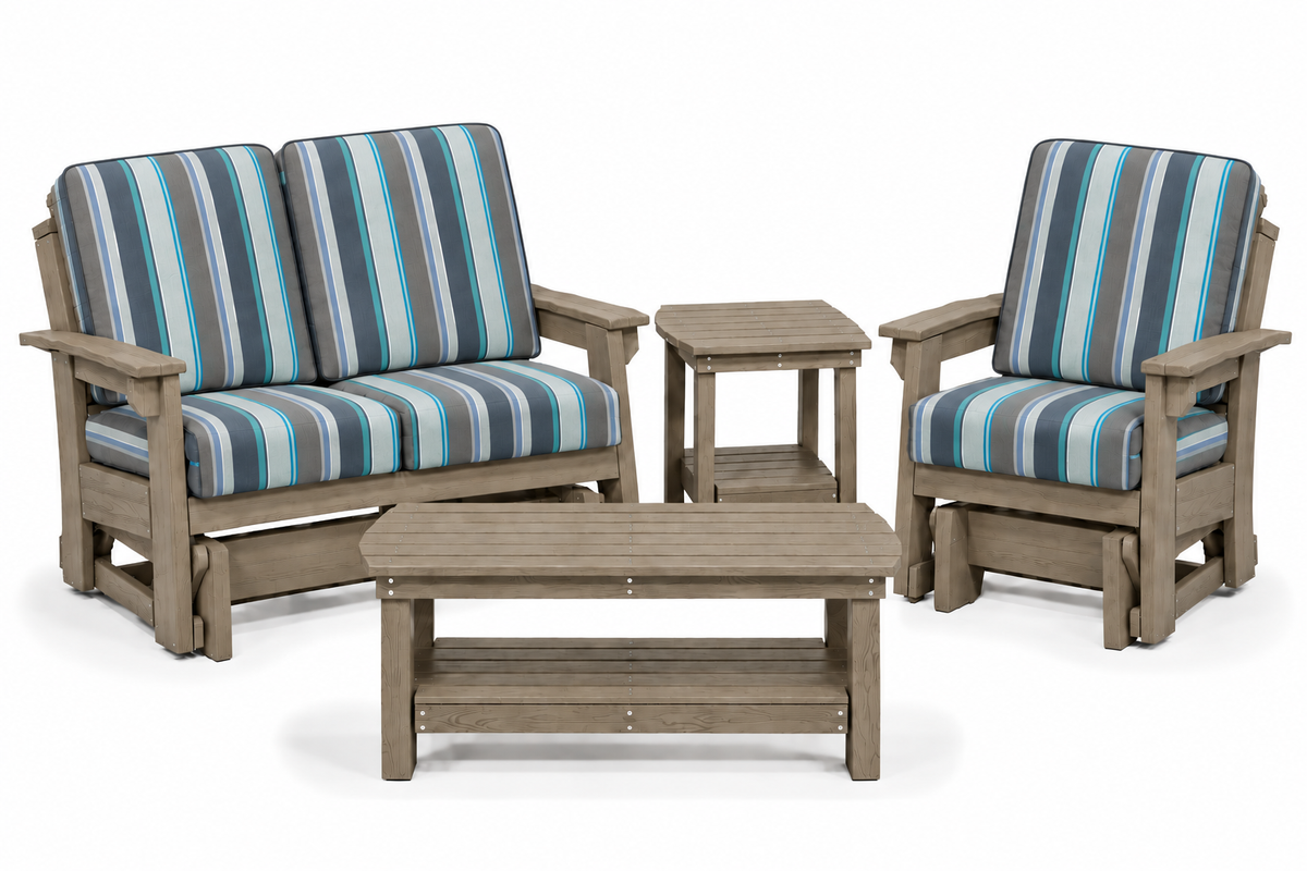4- Piece Malibu Lounge Gliders Set - Sunbrella® Fabric