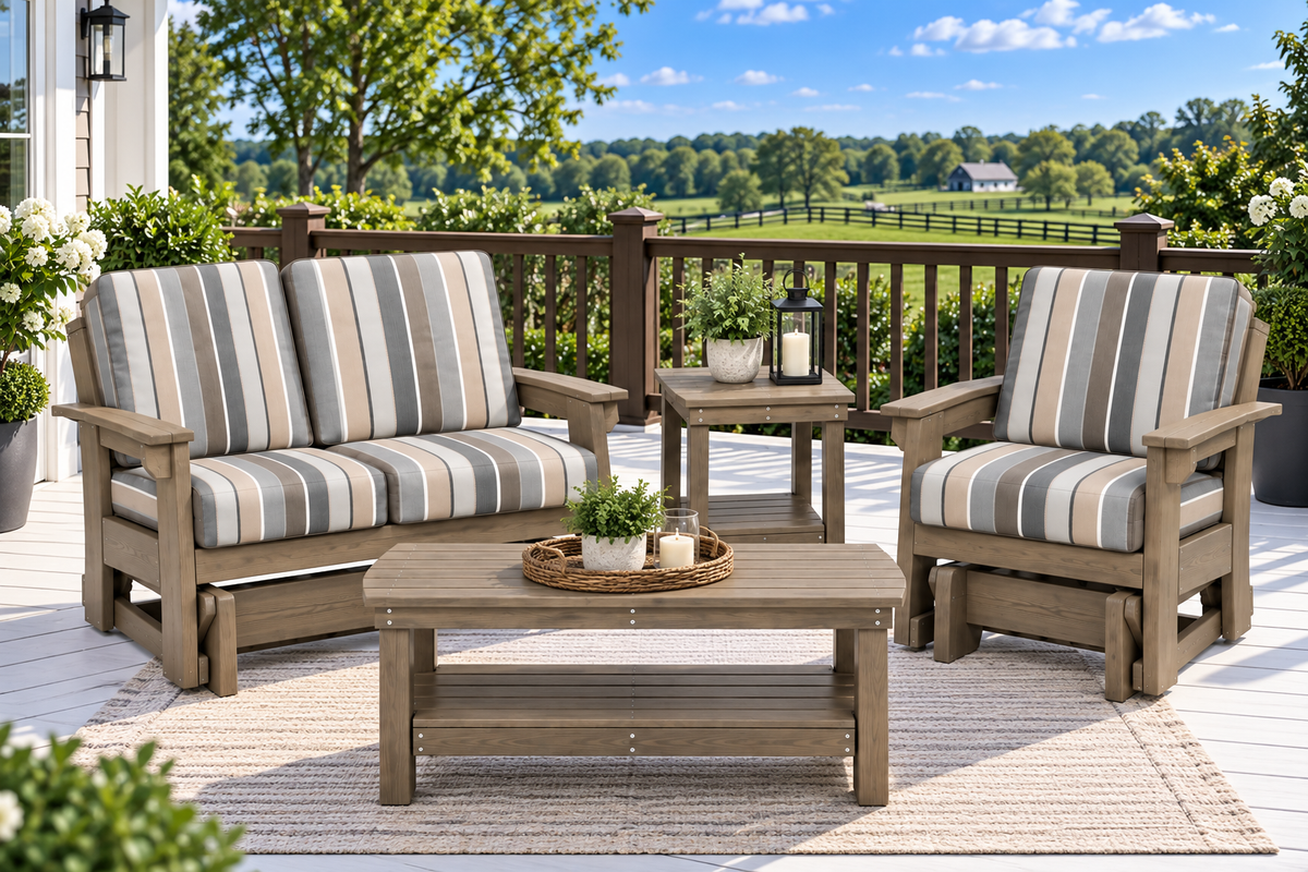 4- Piece Malibu Lounge Gliders Set - Sunbrella® Fabric