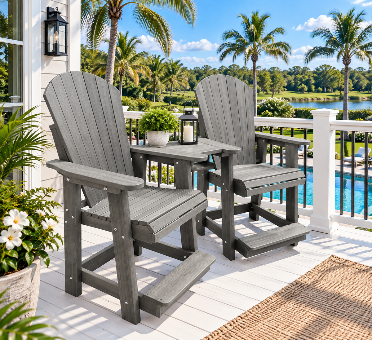 Lakeside Counter Height Tete-a-tete