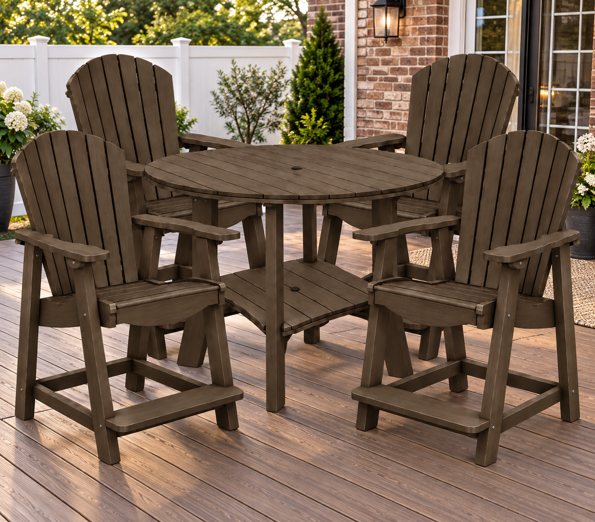 5-Piece Harmony Adirondack Counter Table Set