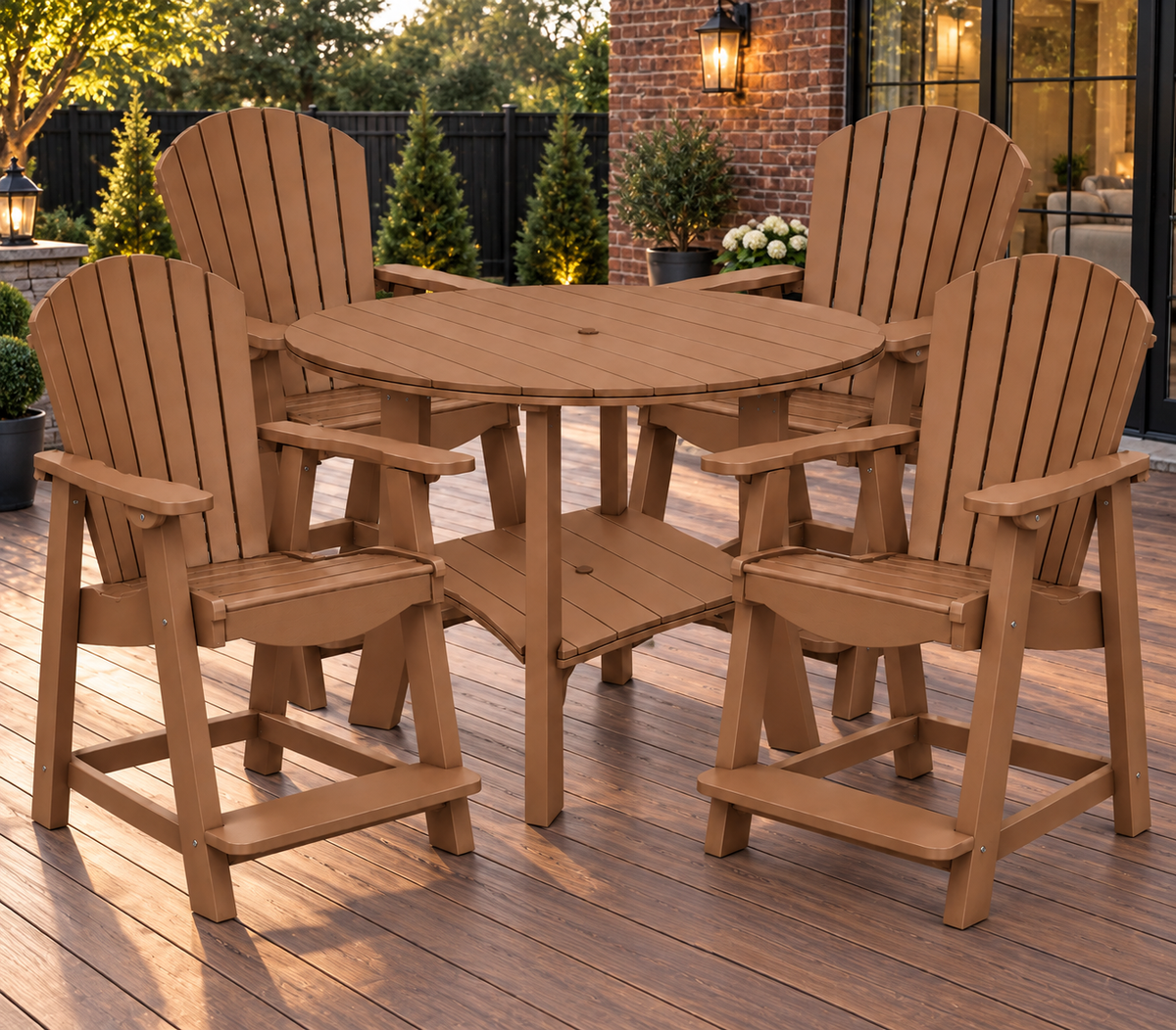5-Piece Harmony Adirondack Counter Table Set