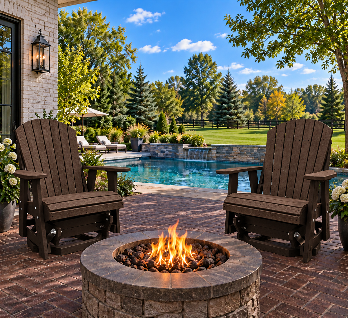 Adirondack Swivel Glider