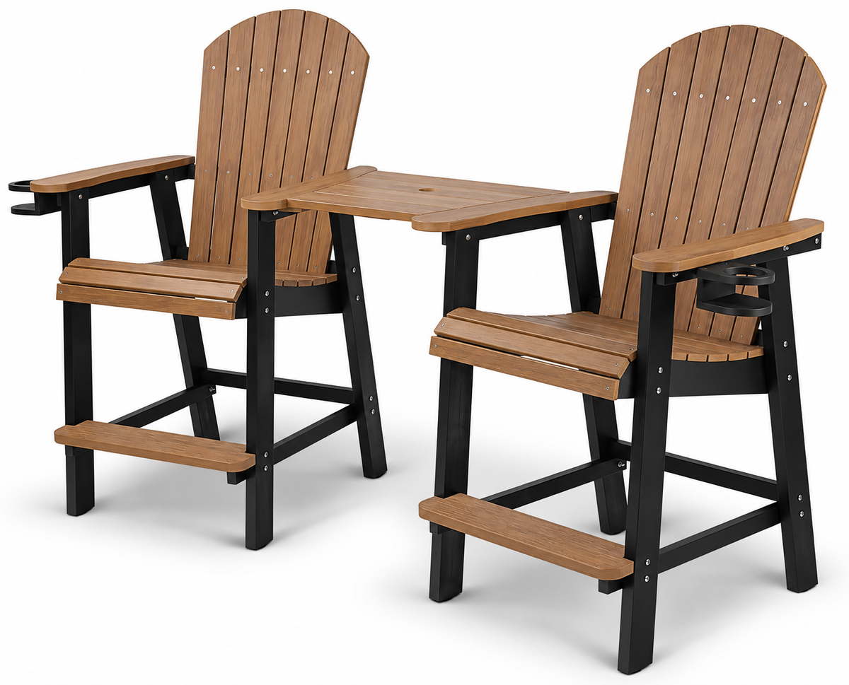 Counter Height Bistro Tete-a-tete With Cupholders