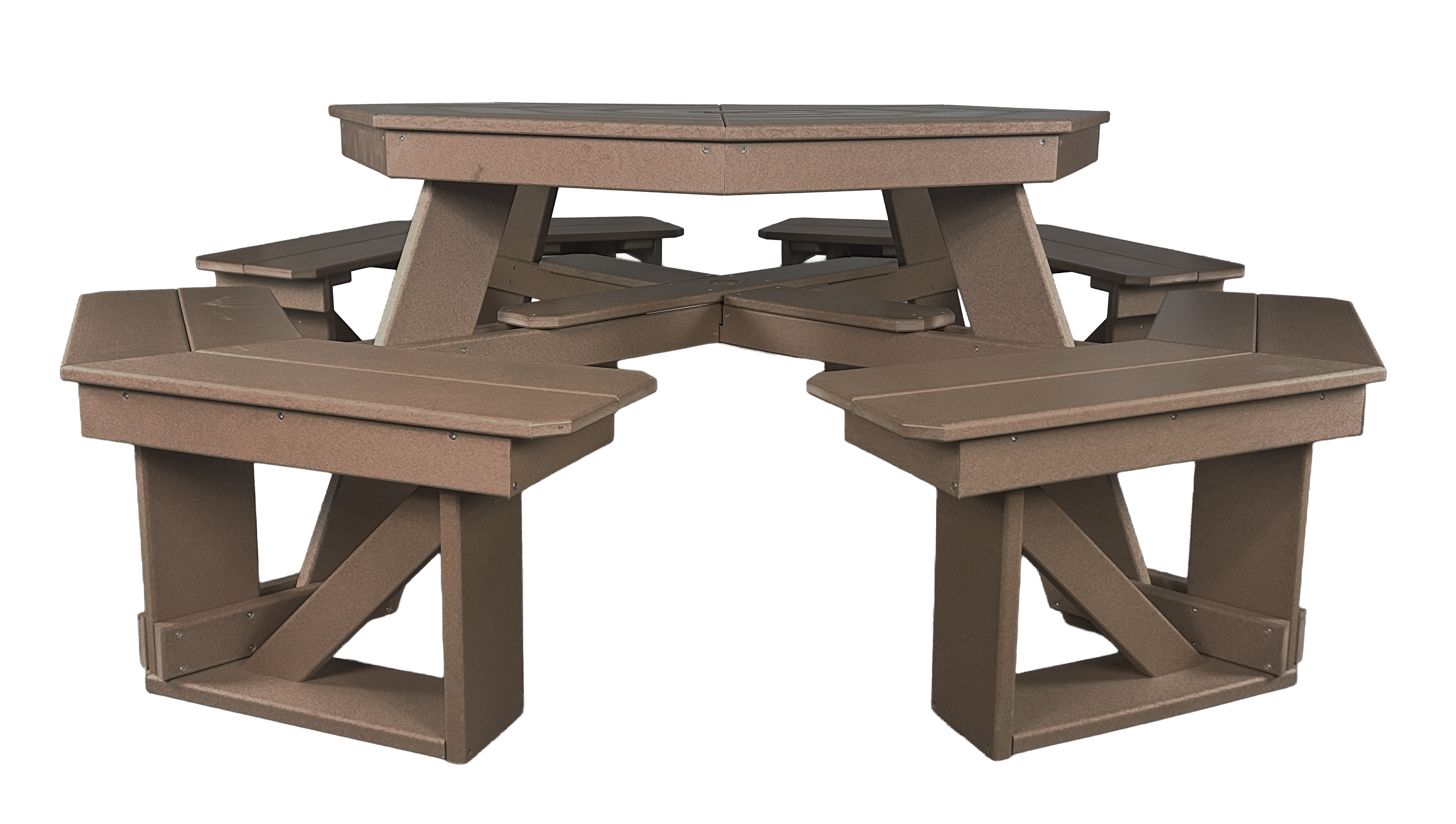 8-Person Hillside Octagon Table With Umbrella Hole & Plug
