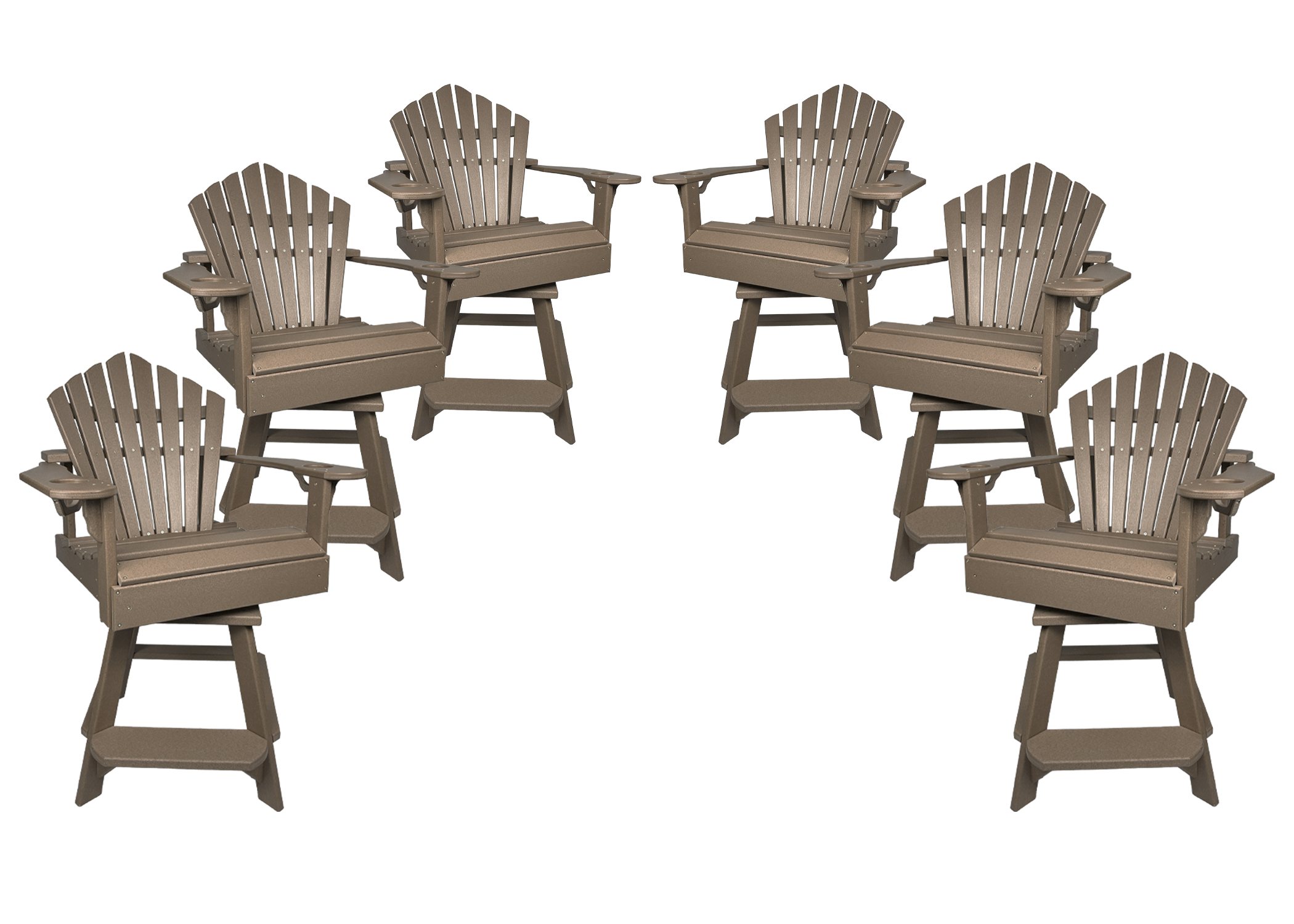Set of 6 - Bridgewater Swivel Counter Chairs