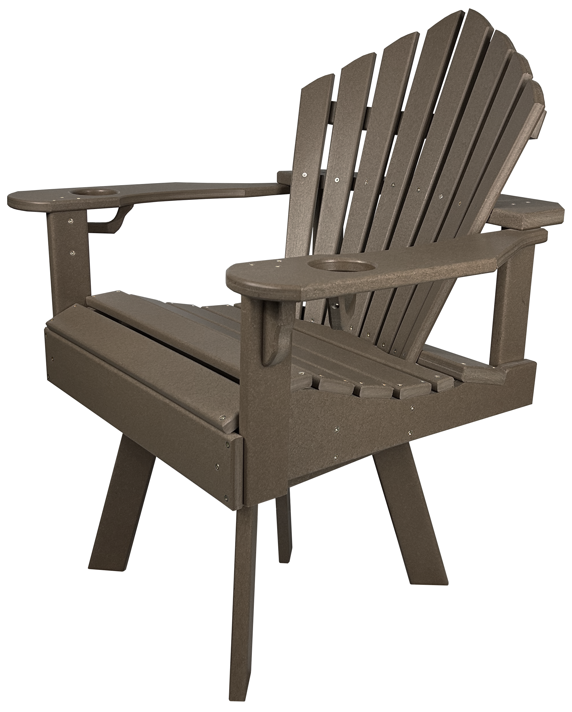 7-Piece 60”rd. Bridgewater Swivel Dining Set With Built In Cupholders