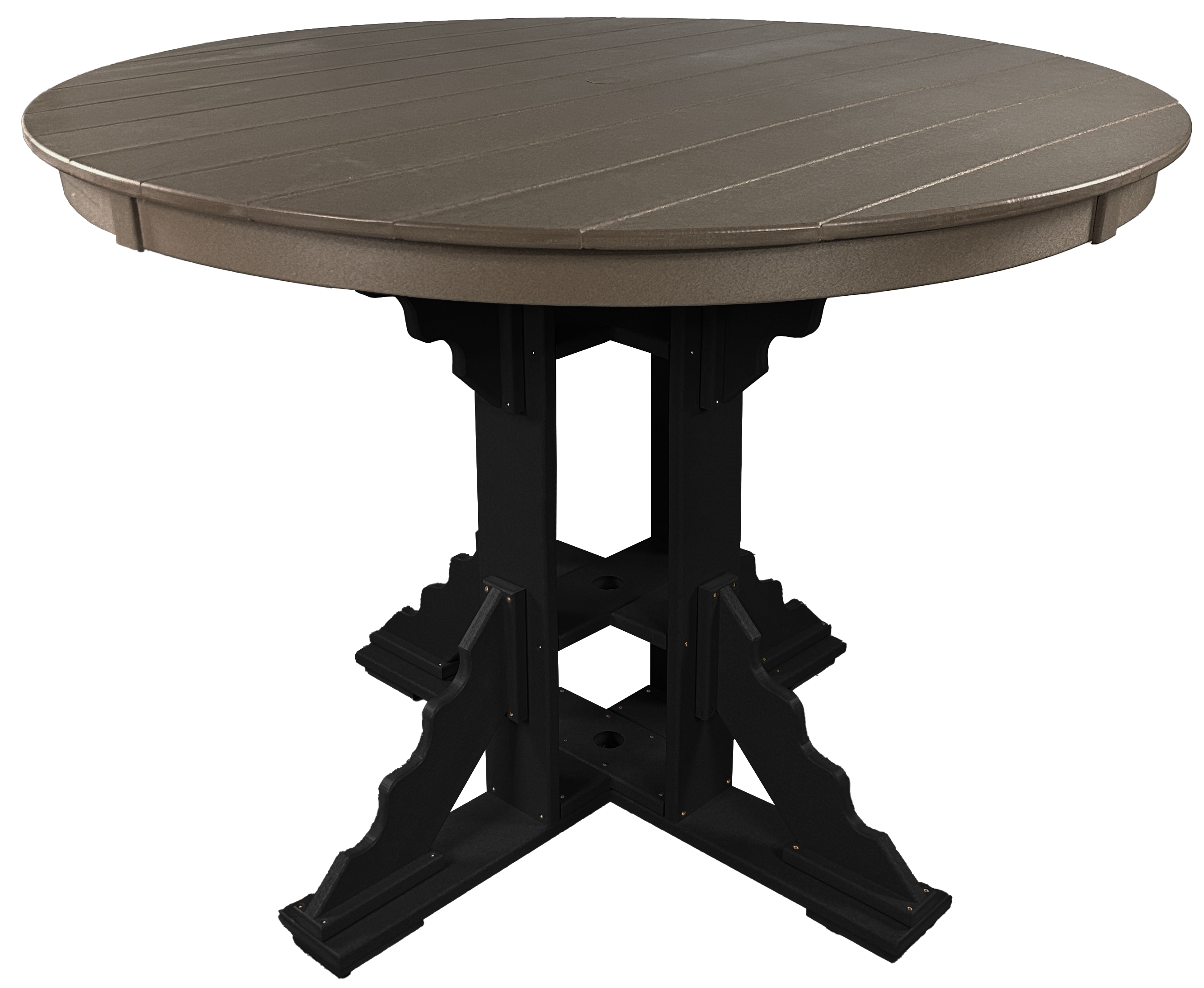 7-Piece 60”rd. Bridgewater Counter Set With Built In Cupholders