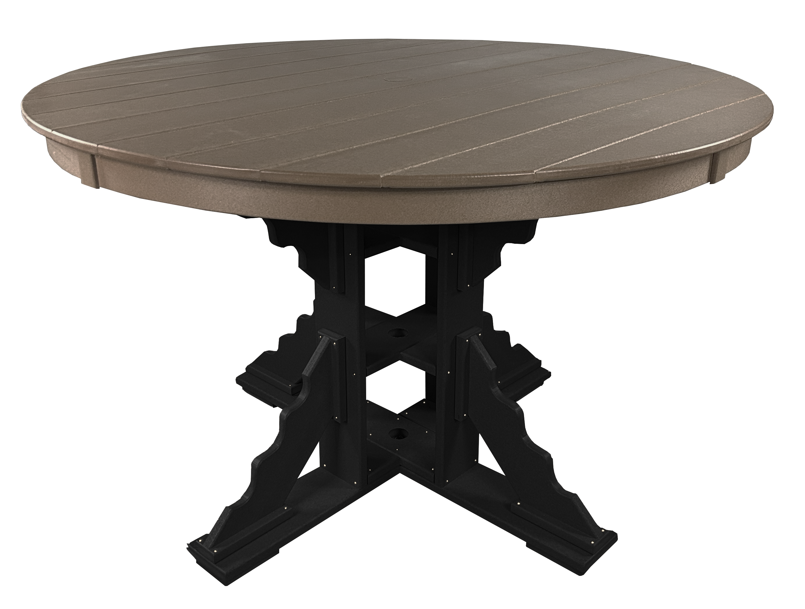7-Piece 60”rd. Bridgewater Dining Set With Built In Cupholders