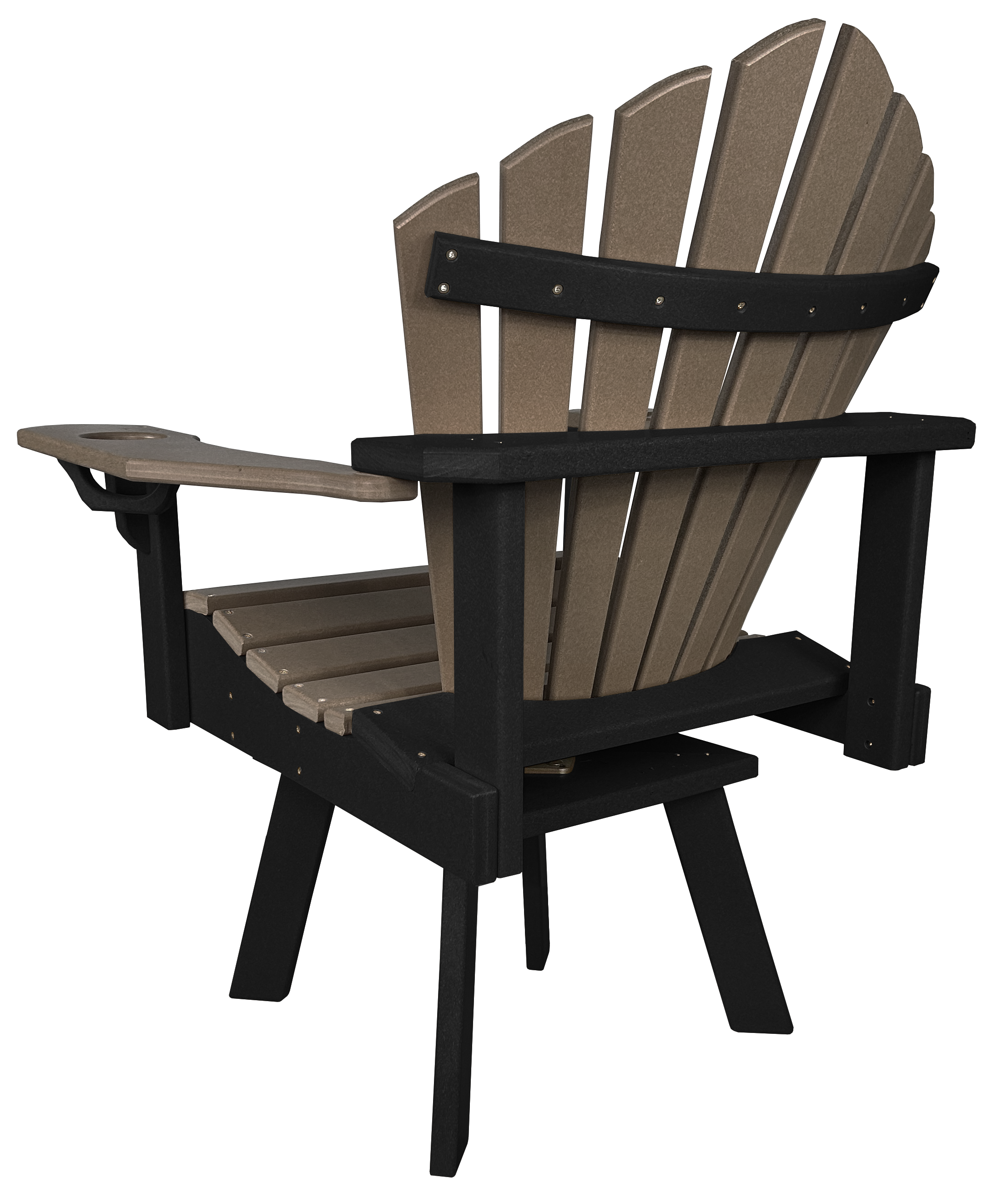 5-Piece 44”rd. Bridgewater Swivel Dining Set With Built In Cupholders