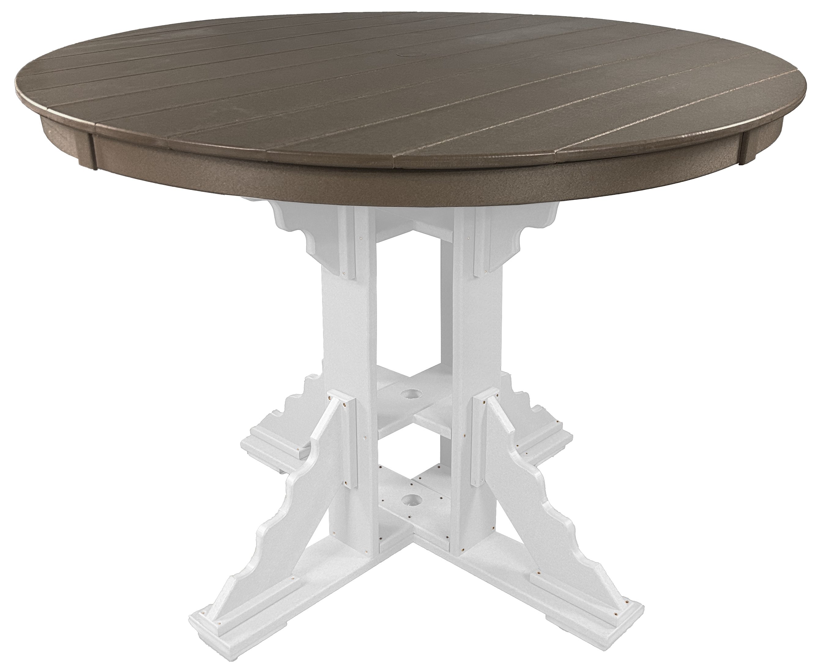 7-Piece 60”rd. Bridgewater Counter Set With Built In Cupholders