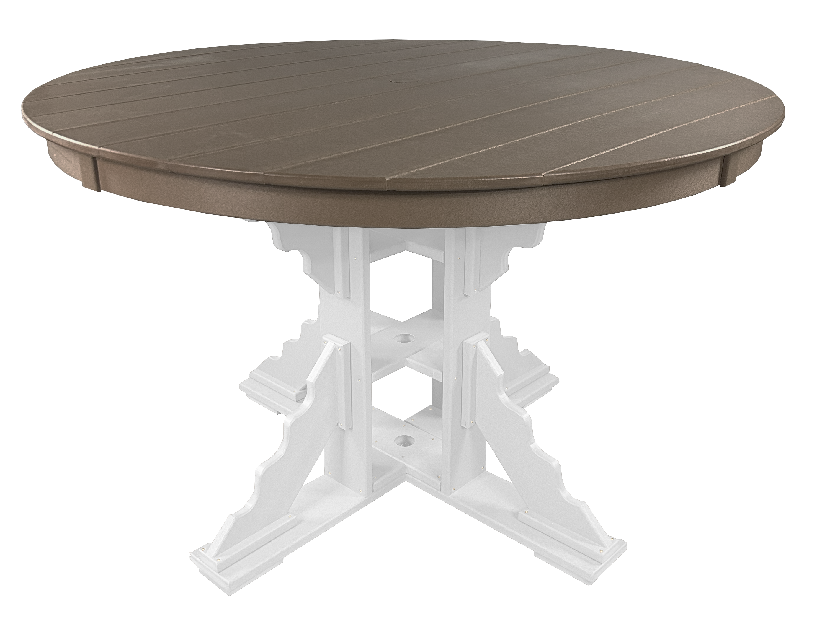 7-Piece 60”rd. Bridgewater Dining Set With Built In Cupholders