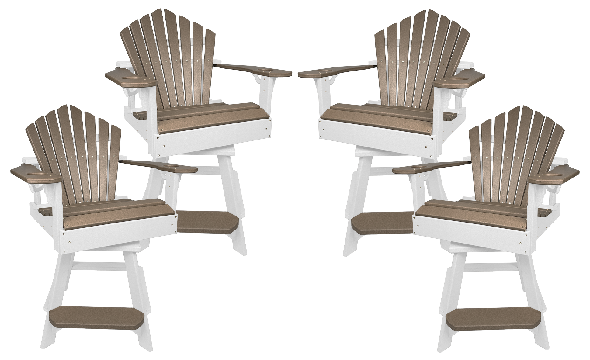 Set of 4 - Bridgewater Swivel Counter Chairs