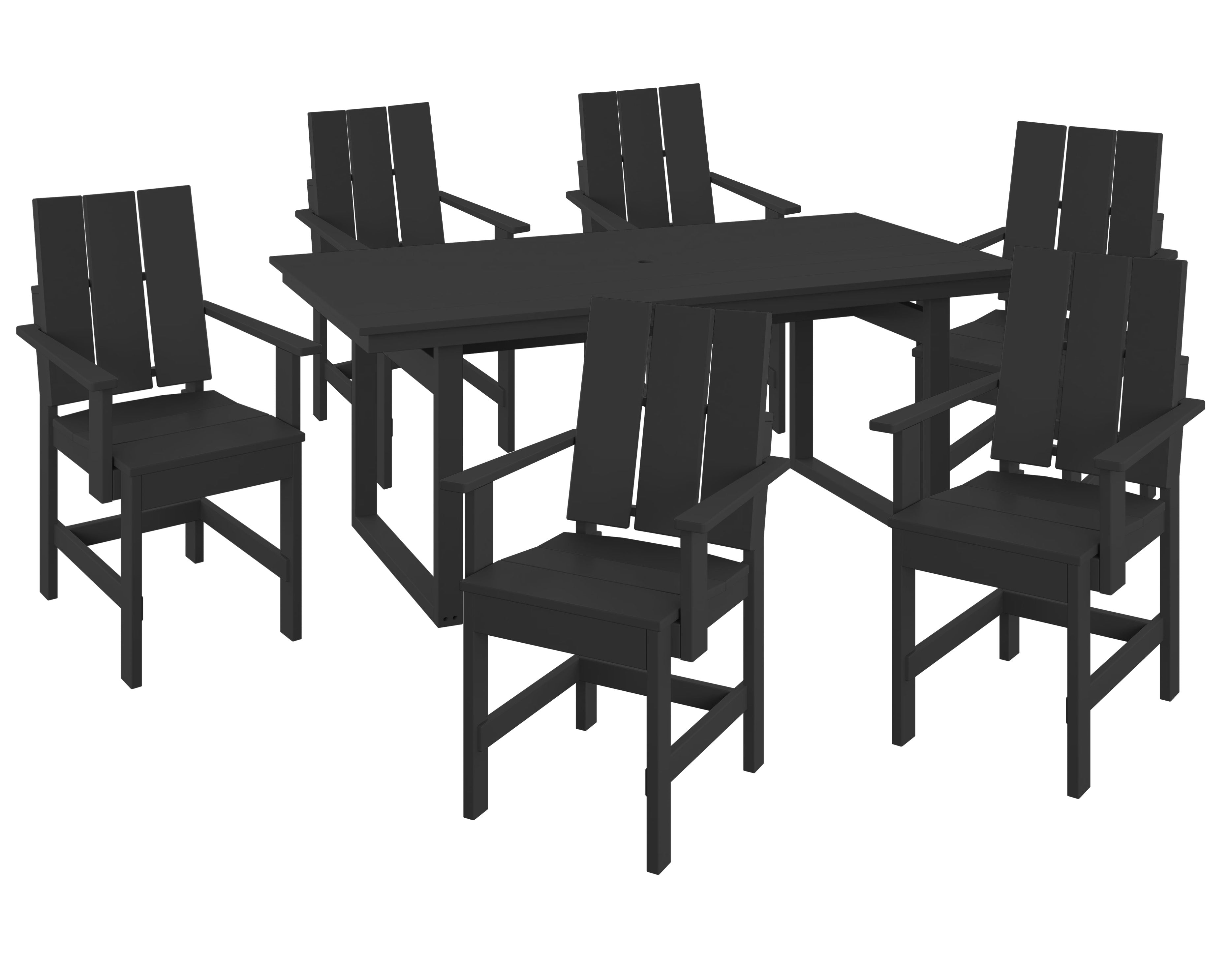 7-Piece Modern Adirondack Dining Set
