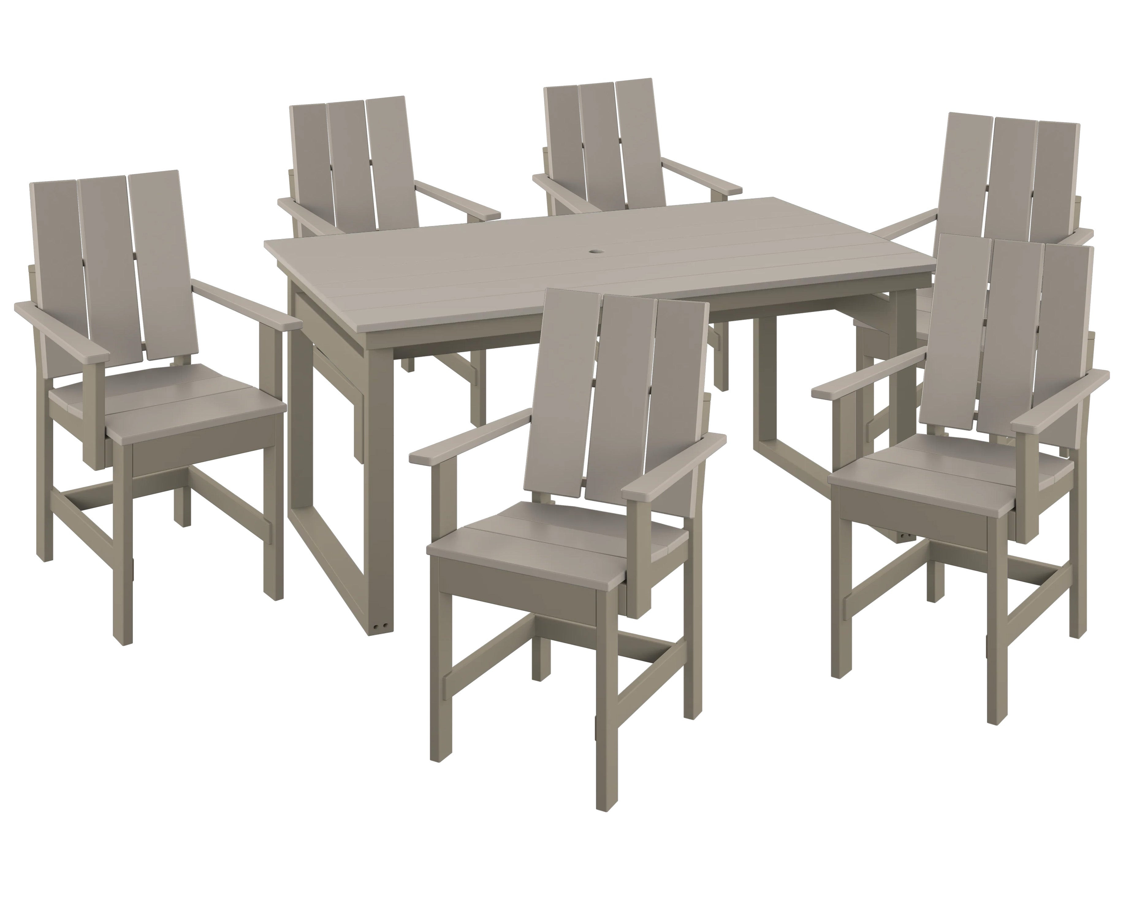7-Piece Modern Adirondack Dining Set