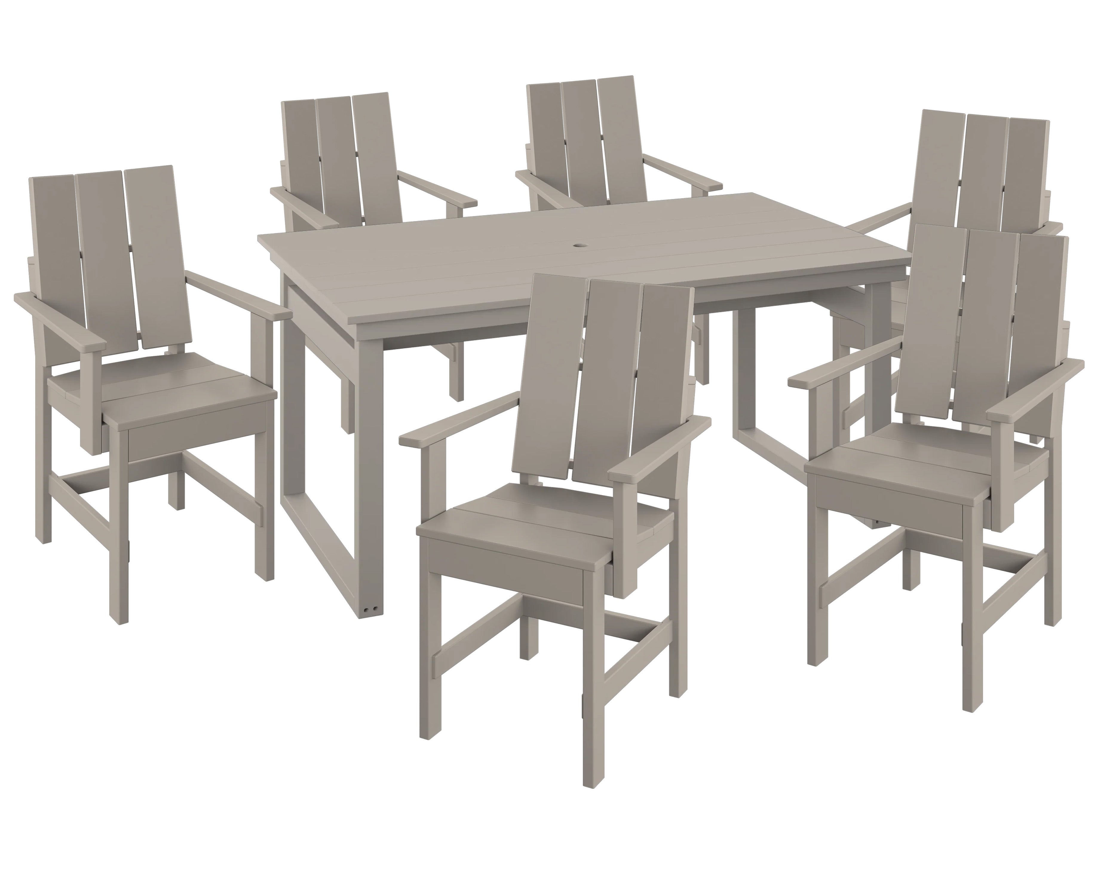 7-Piece Modern Adirondack Dining Set