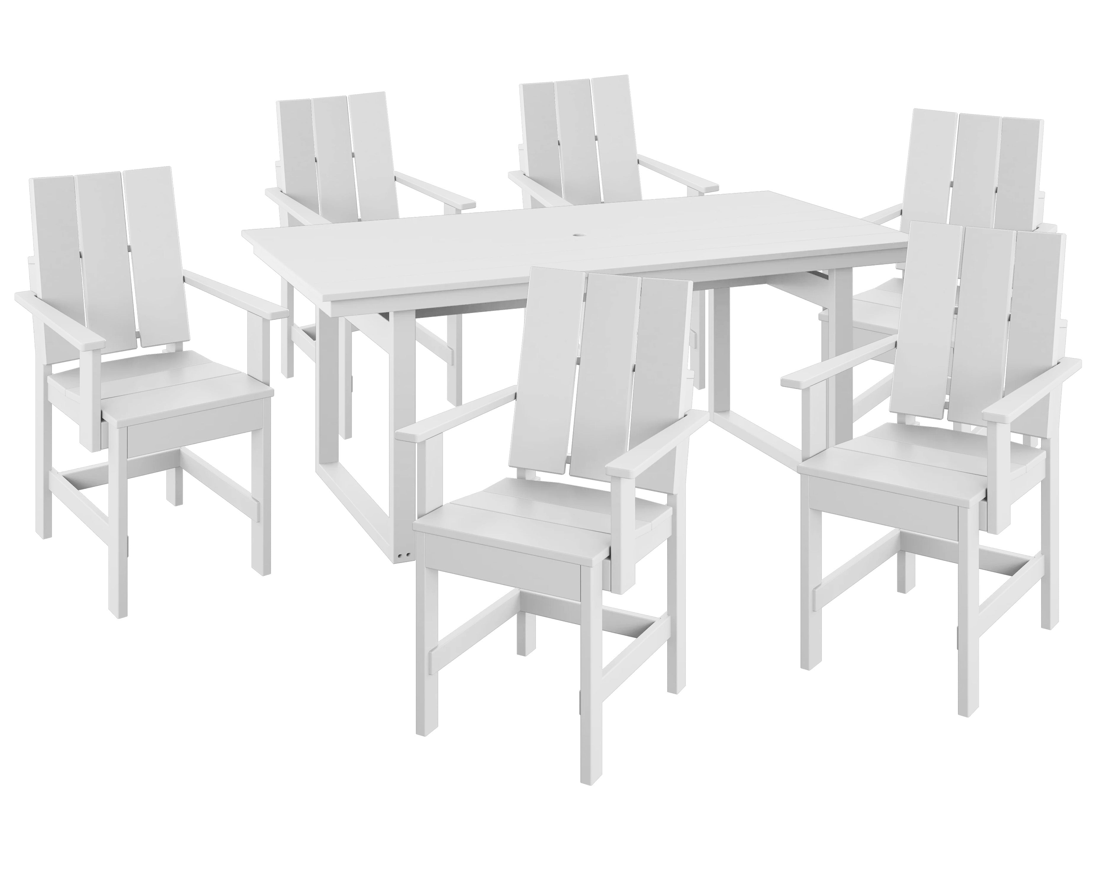 7-Piece Modern Adirondack Dining Set