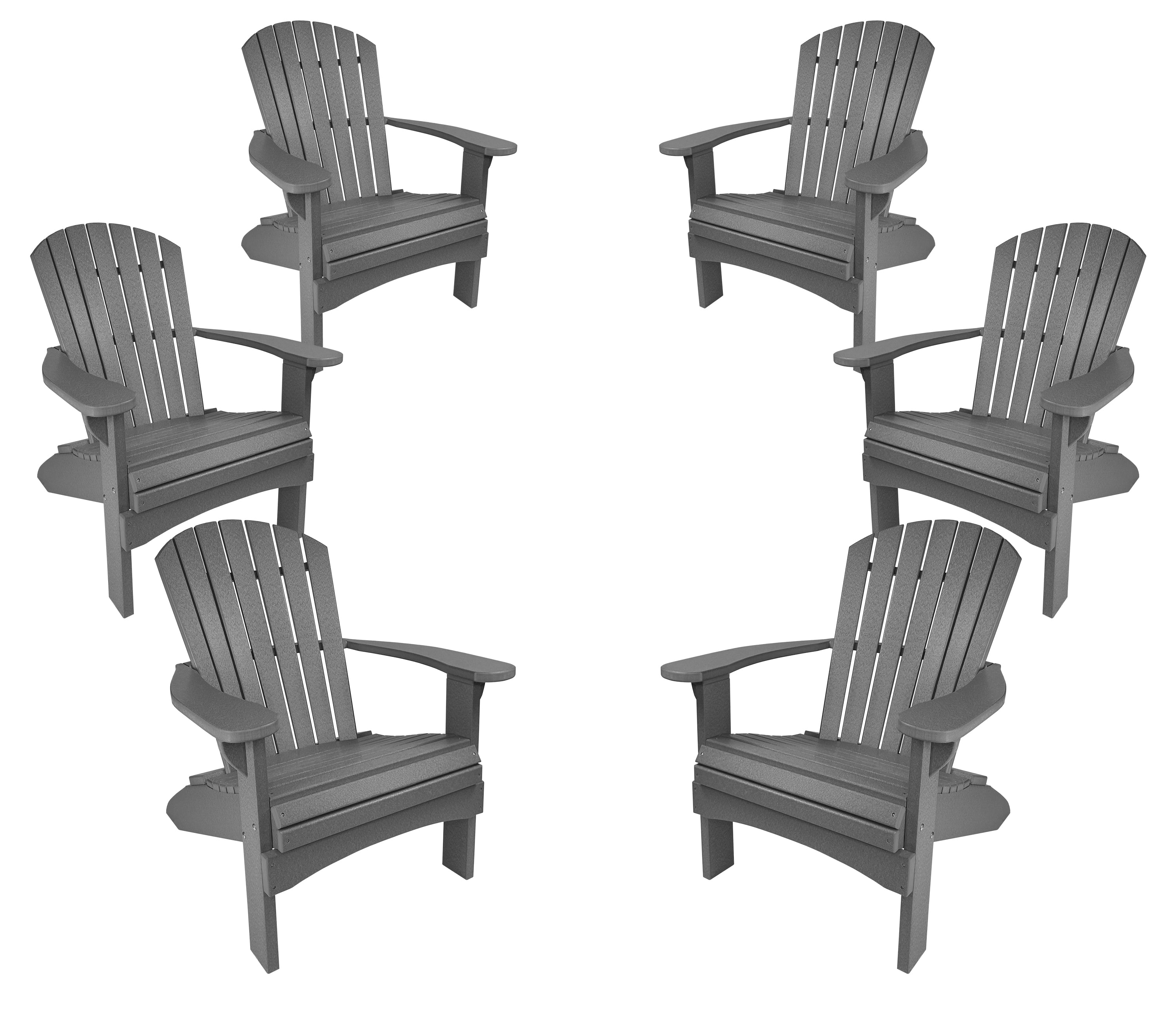 Set of 6 Adirondack Chairs Original King Size