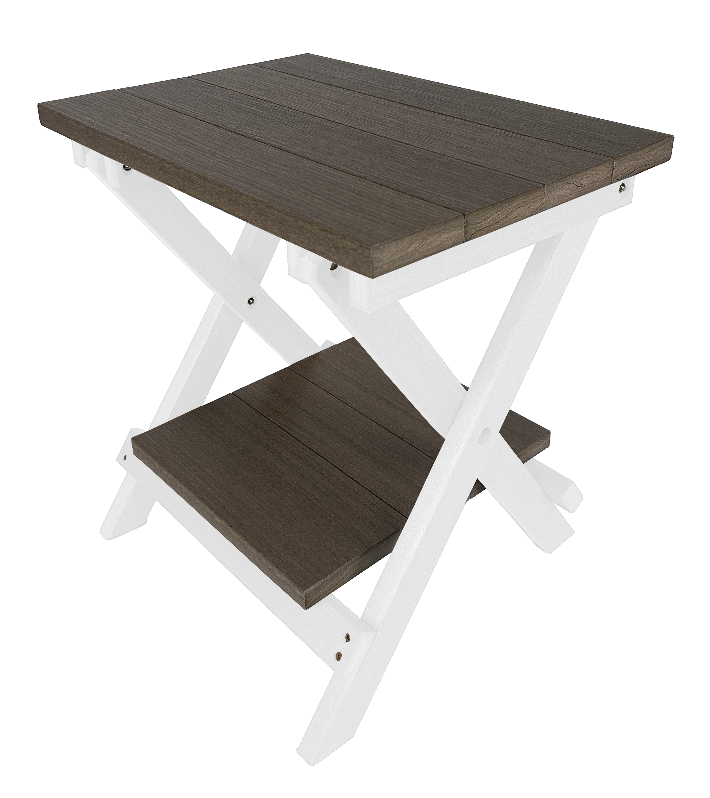 Folding Side Table w/ Removable Serving Tray - Ships Fully Assembled