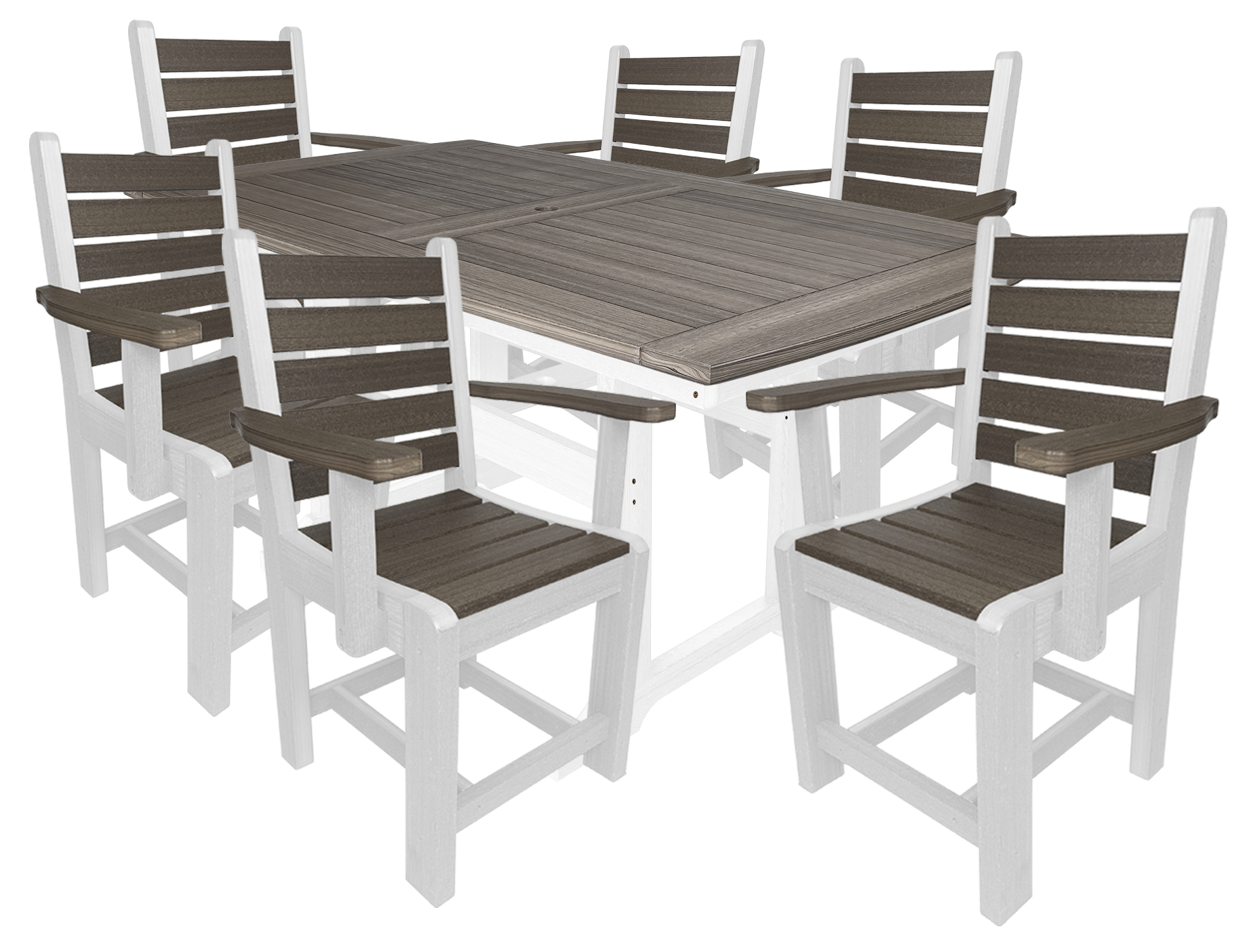 Ovation 7-Piece Dining Set (6) Arm Chairs