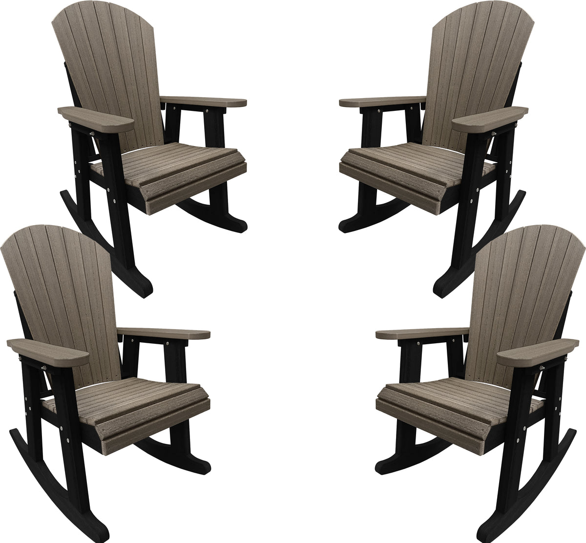 Set of 4 Adirondack Porch Rockers Lakeside Collection