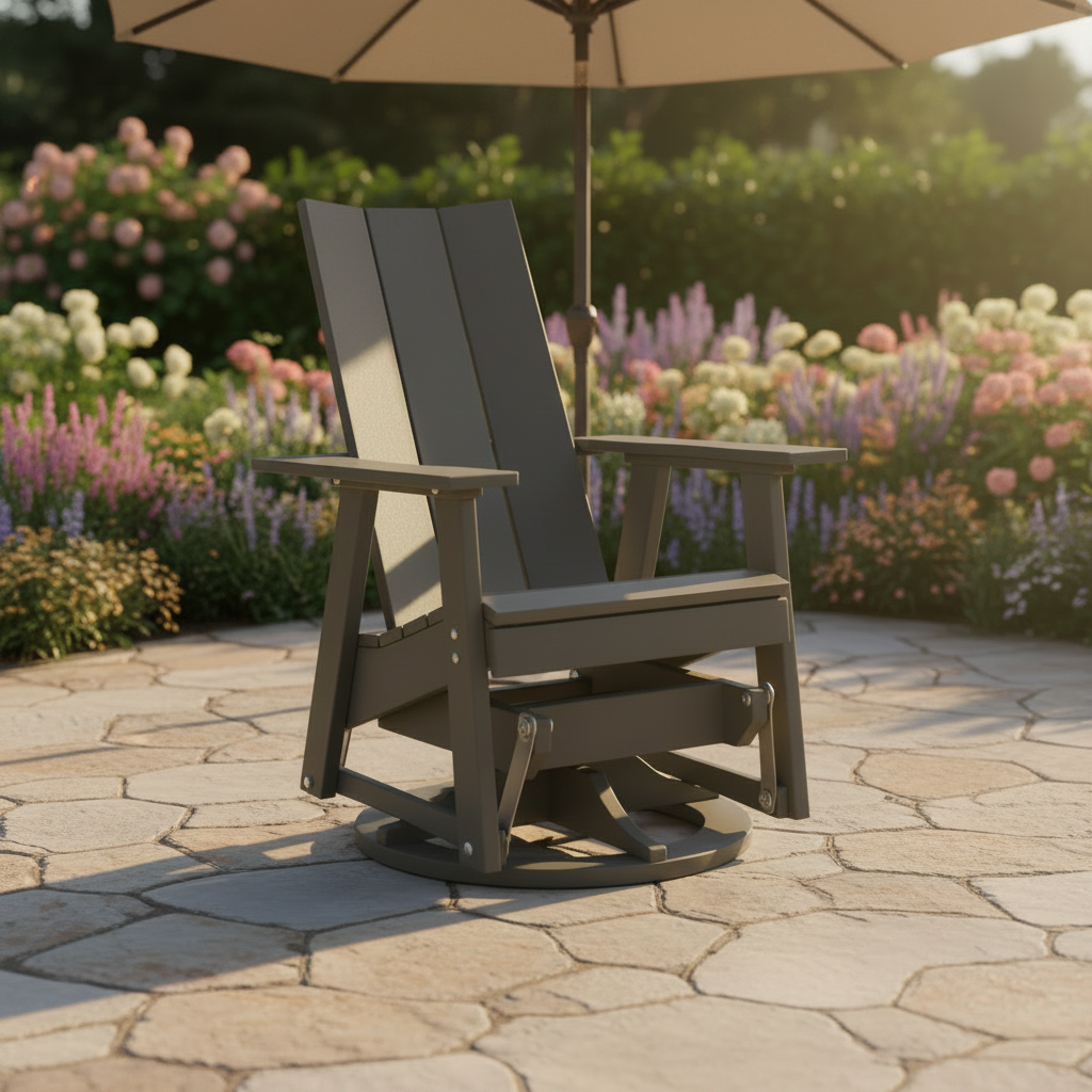 DuraWeather Poly MODERN SWIVEL GLIDER