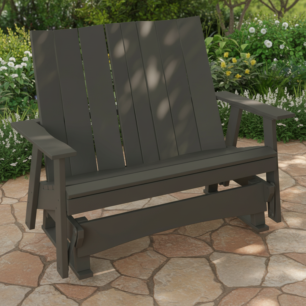 DuraWeather Poly MODERN 4 GLIDER BENCH