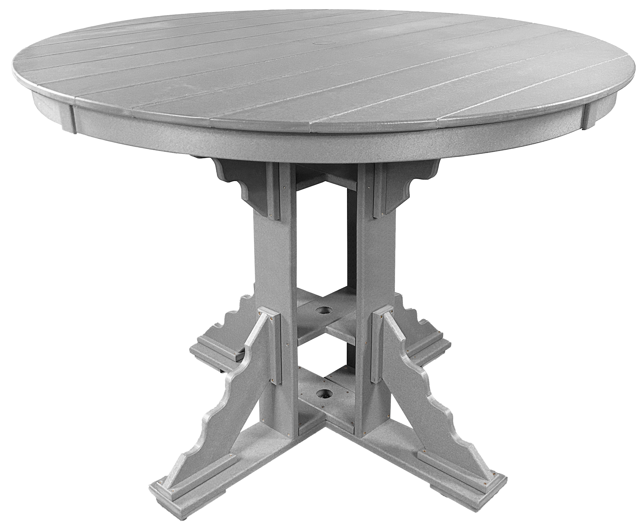 7-Piece 60”rd. Bridgewater Counter Swivels With Built In Cupholders Set