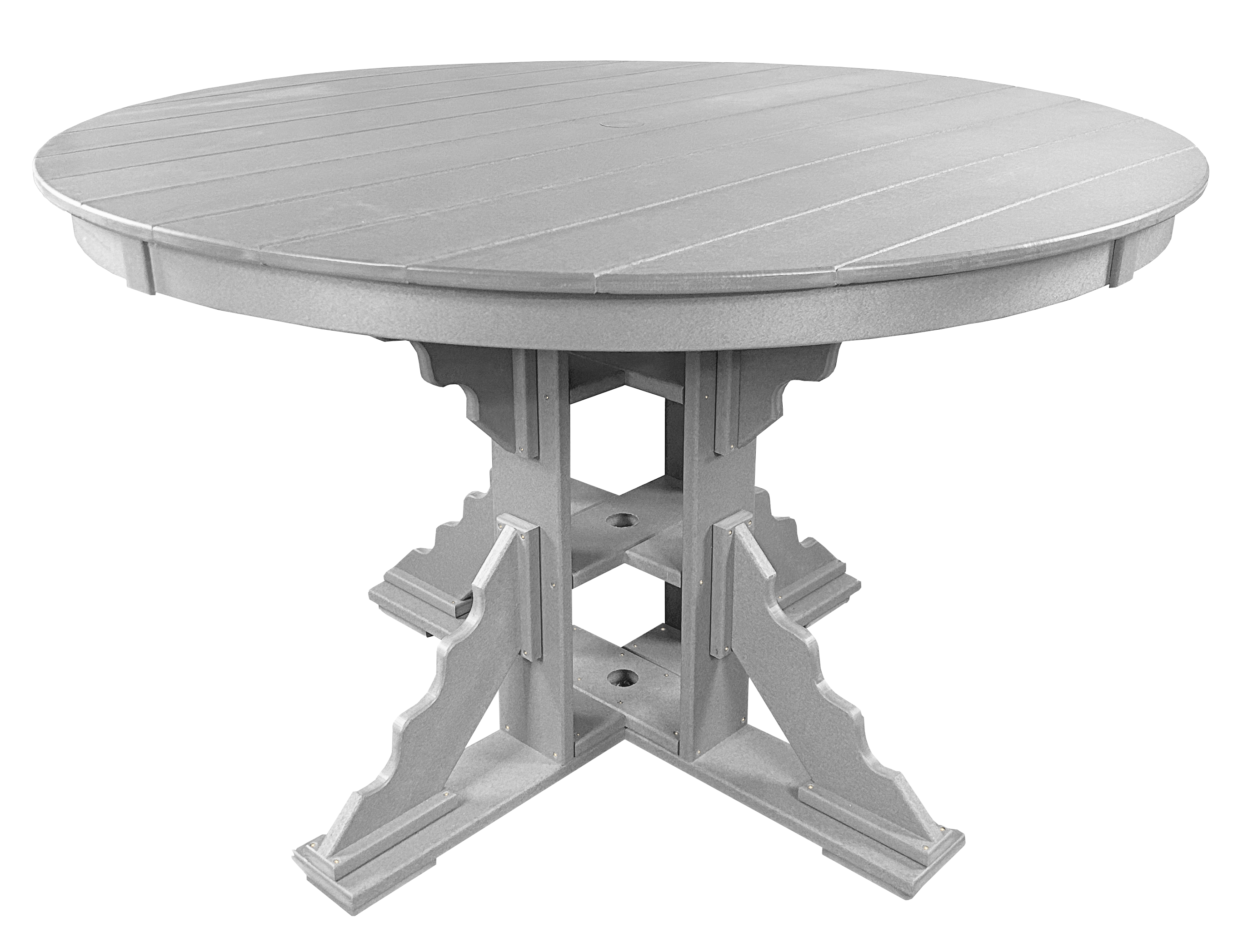7-Piece 60”rd. Bridgewater Dining Set With Built In Cupholders