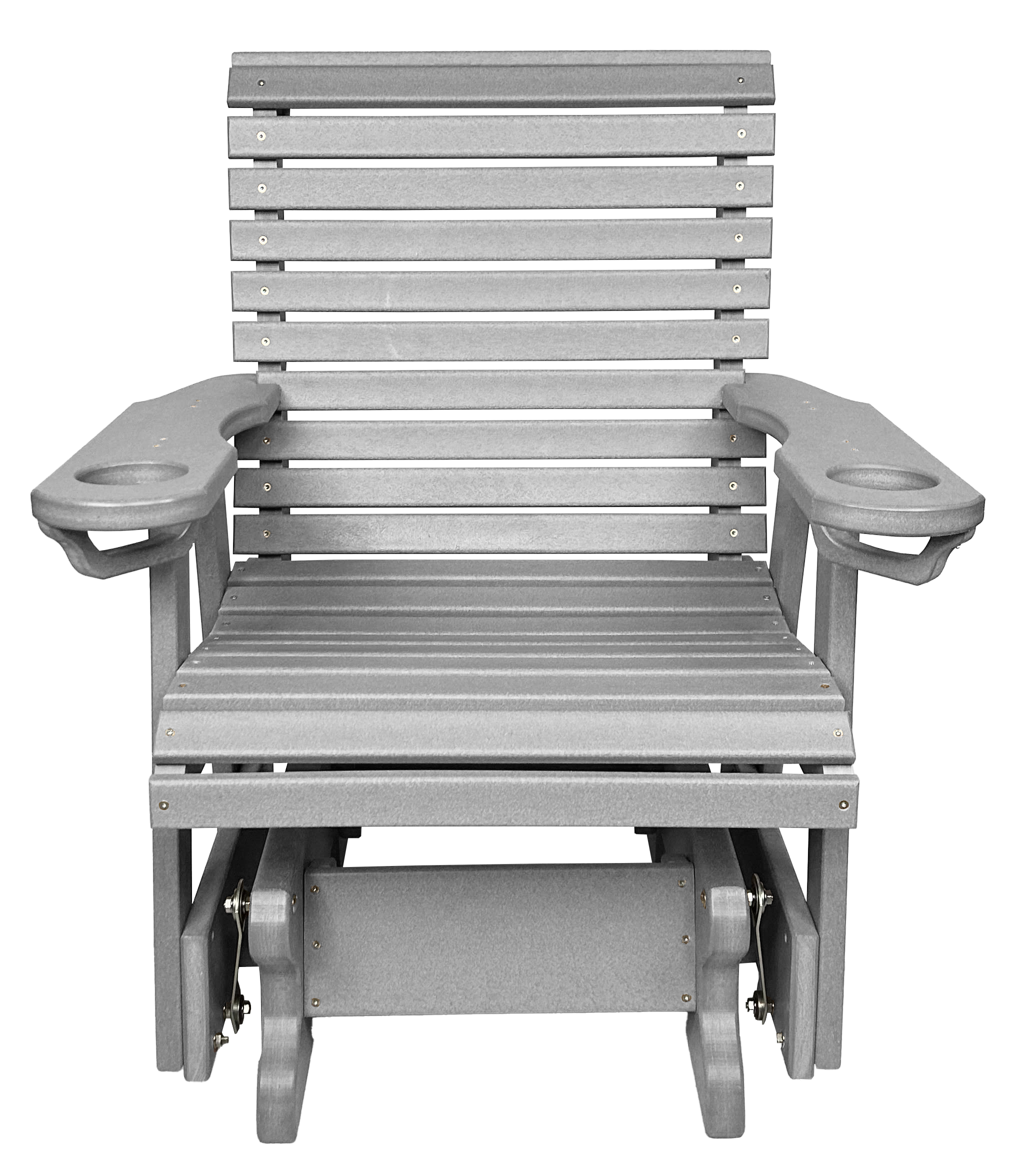 Set of 6 - Rolled Back Single Gliders With Built In Cup Holders