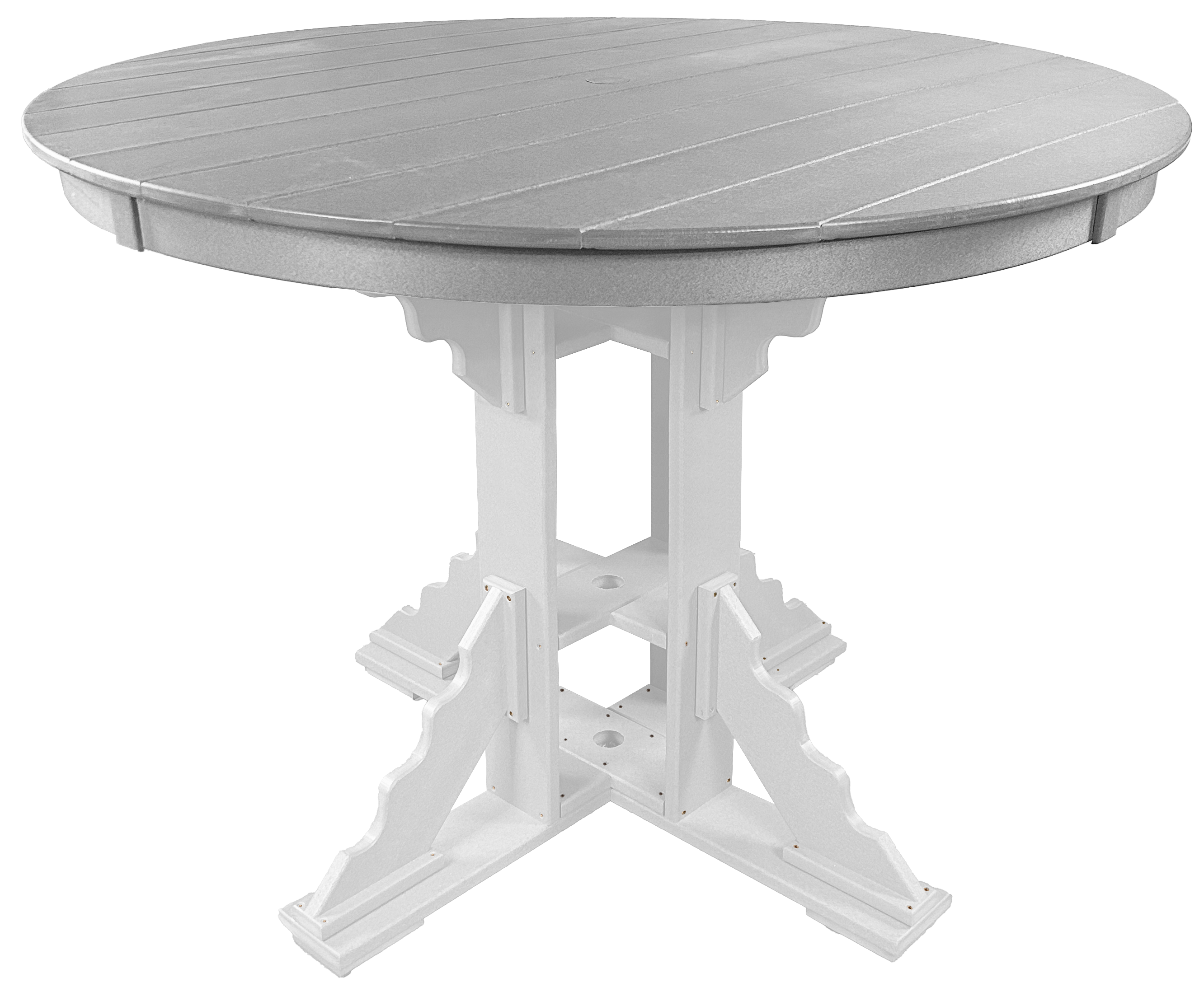 7-Piece 60”rd. Bridgewater Counter Set With Built In Cupholders