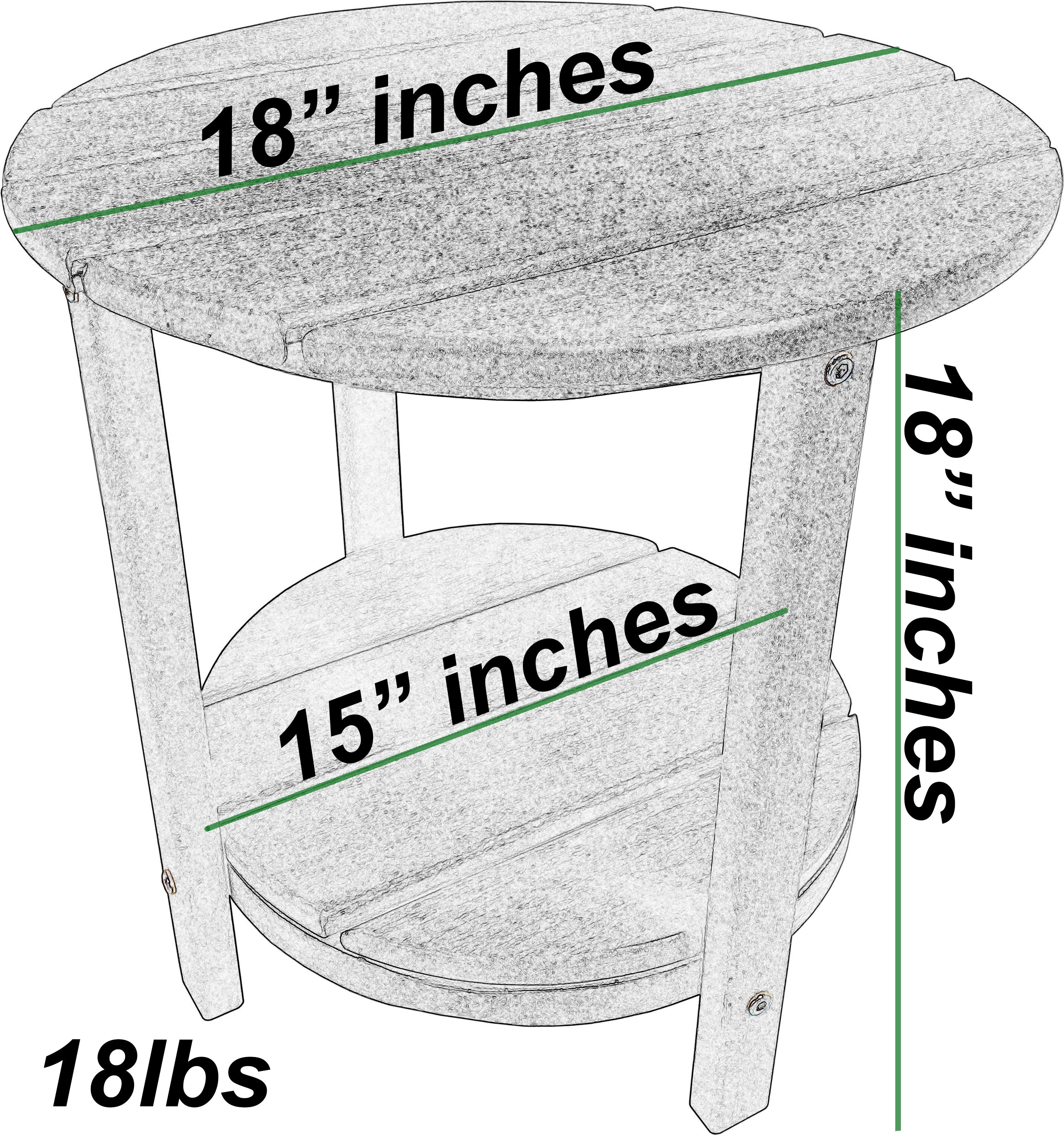 Side Table 18" Round Two Tier