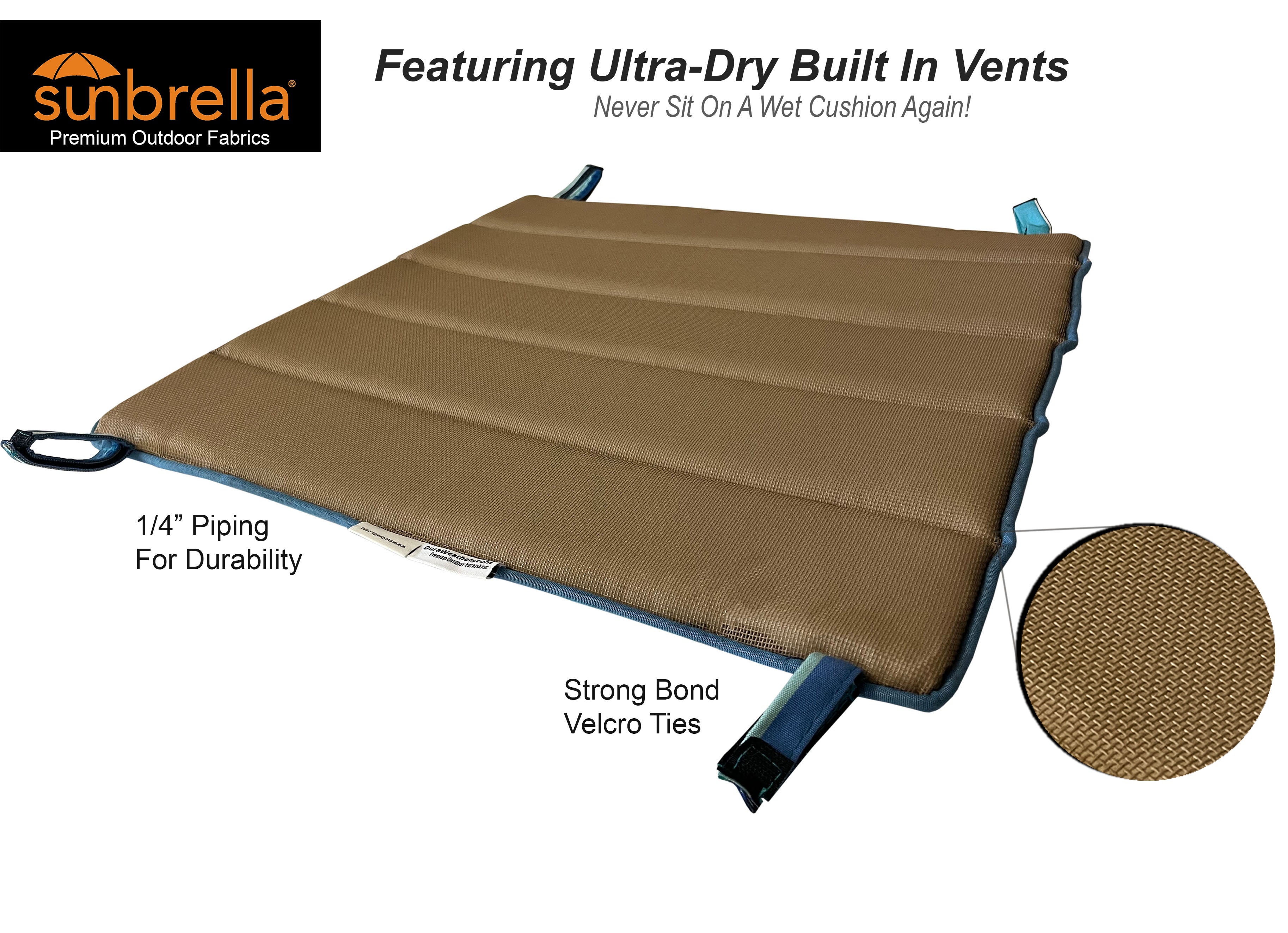 Folding And Stationary Adirondack Chair Seat Cushions Sunbrella® Fabric (18 Colors Options!)