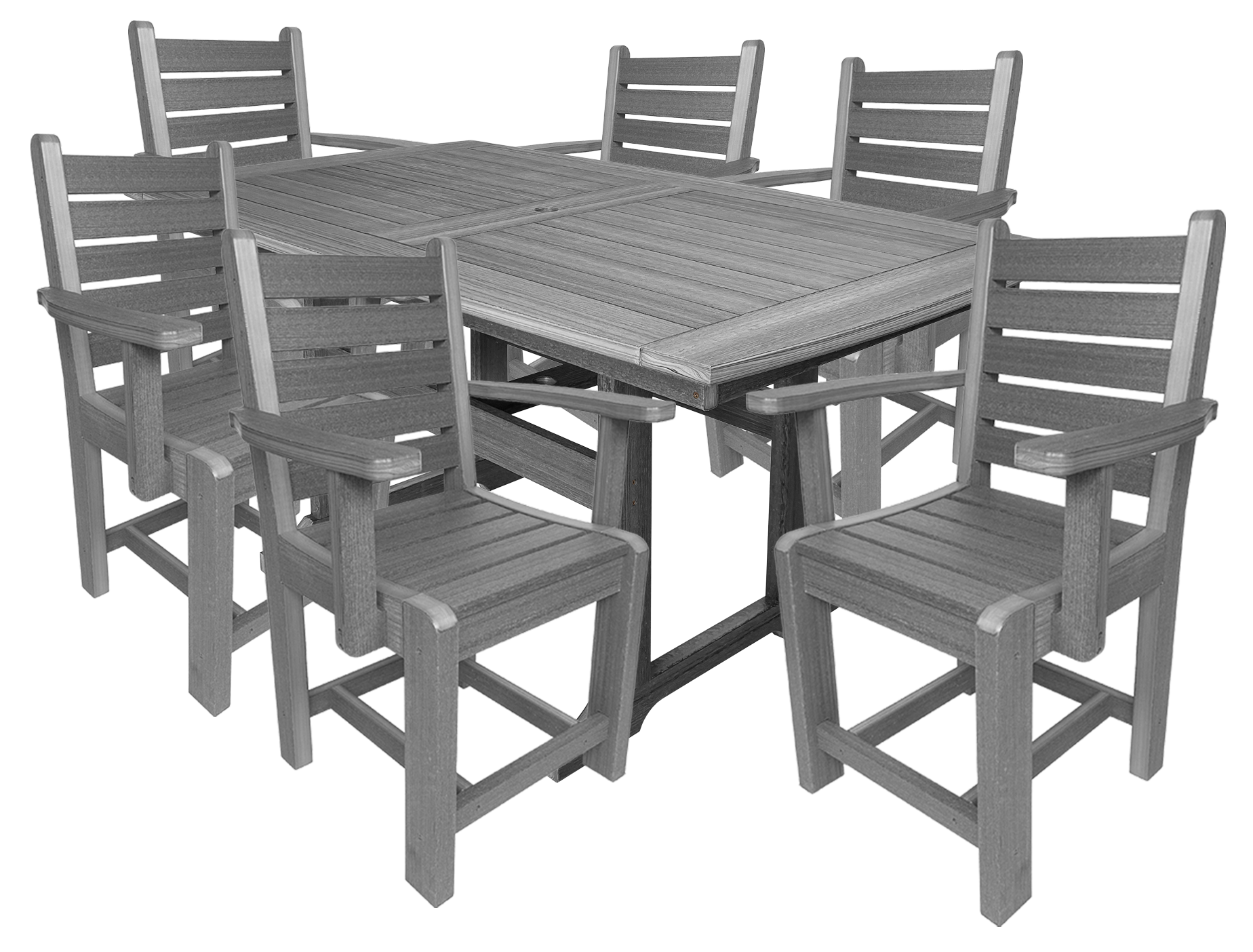 Ovation 7-Piece Dining Set (6) Arm Chairs