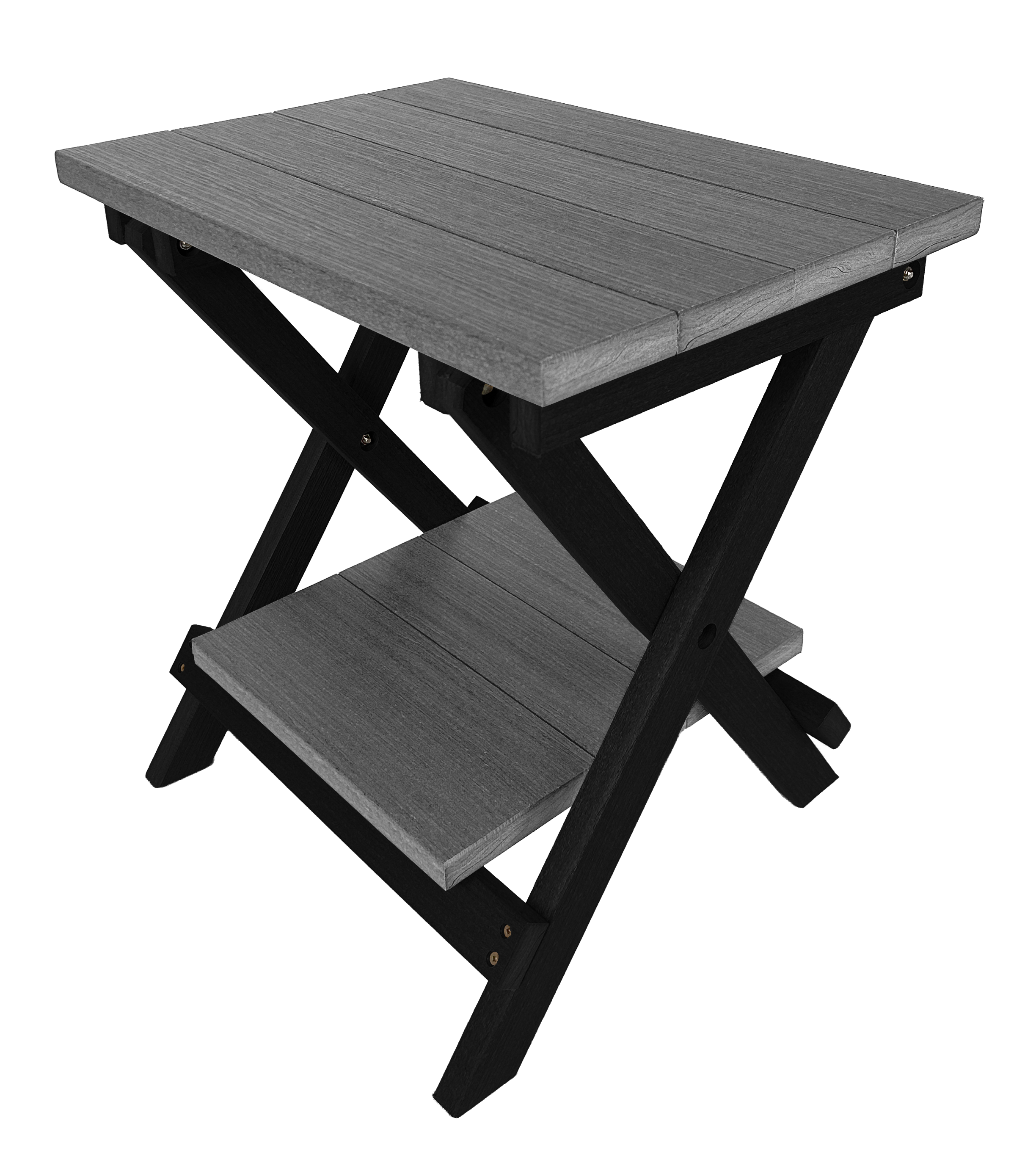Folding Side Table w/ Removable Serving Tray - Ships Fully Assembled