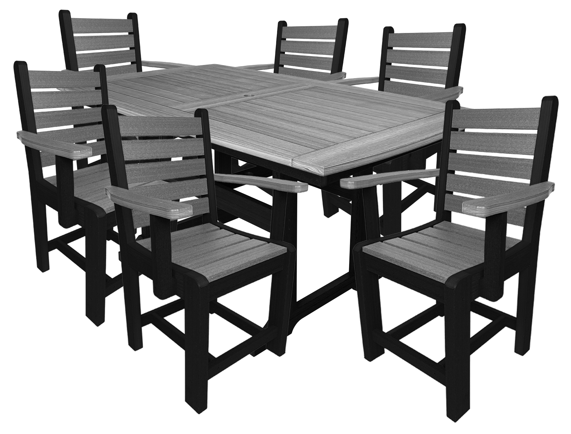 Ovation 7-Piece Dining Set (6) Arm Chairs