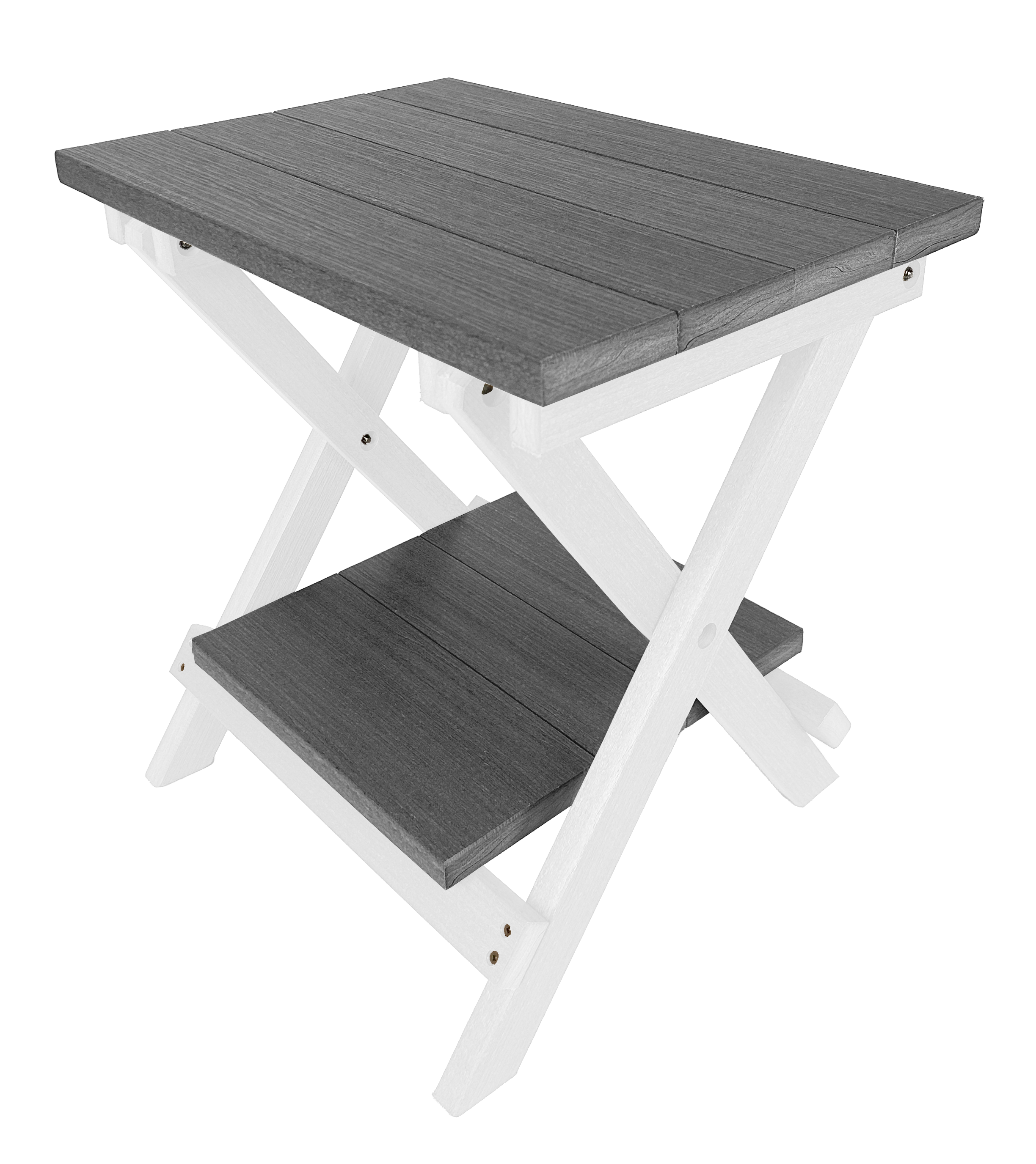 Folding Side Table w/ Removable Serving Tray - Ships Fully Assembled