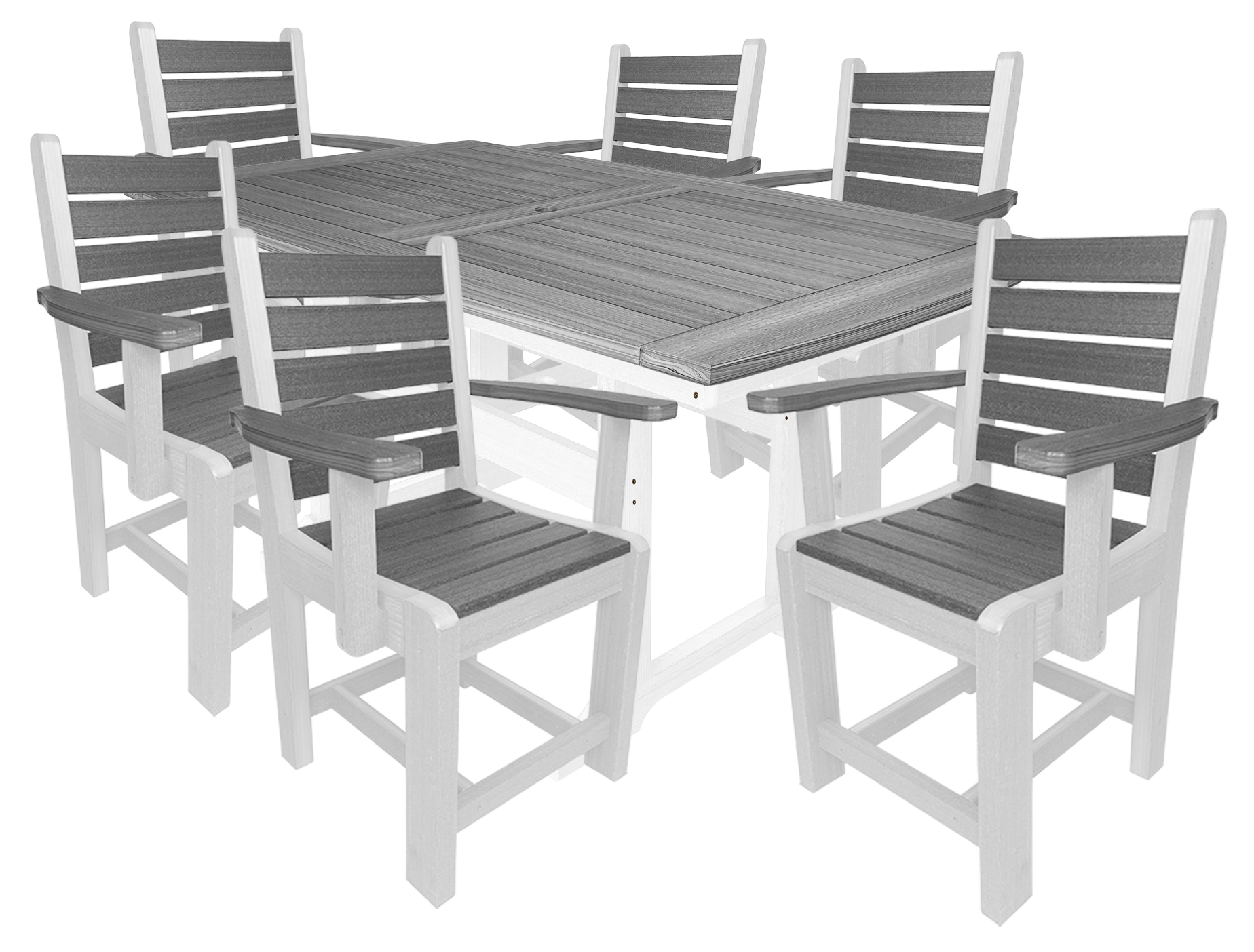 Ovation 7-Piece Dining Set (6) Arm Chairs
